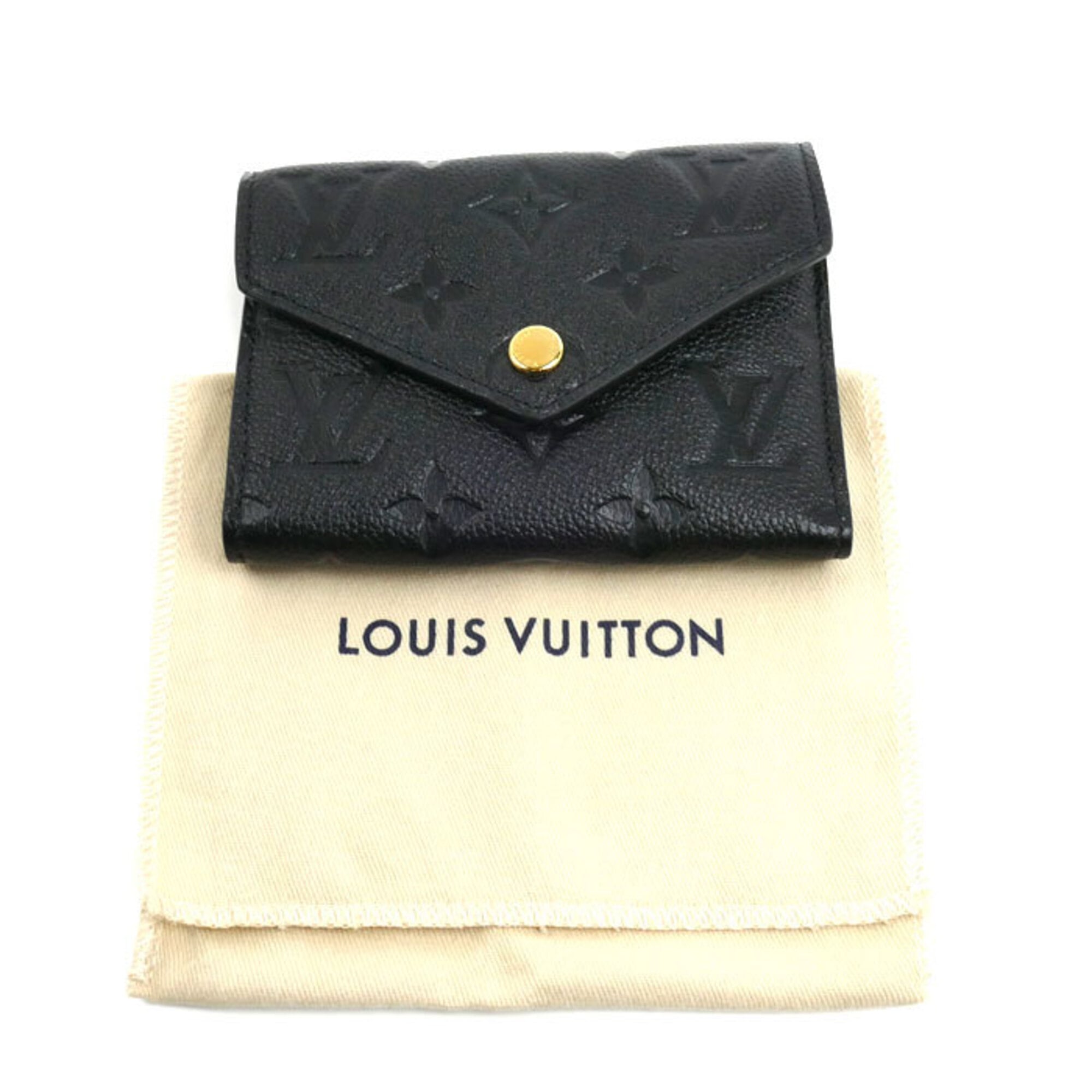 Louis Vuitton Noir Monogram Empreinte Wallet (Tri-Fold) (Pre-Owned)