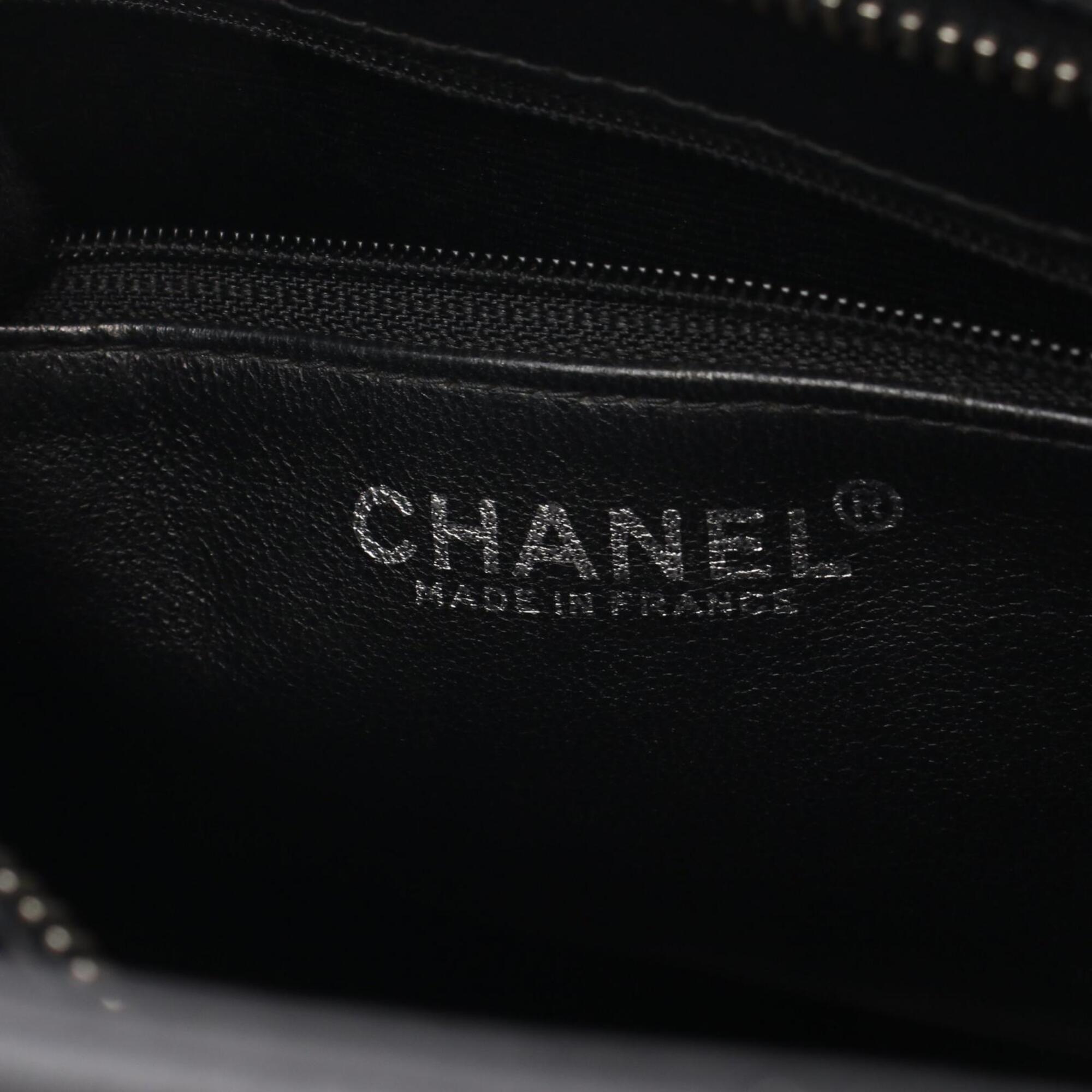 Chanel Black Grained Calfskin Handbag Tote Bag (Pre-Owned)