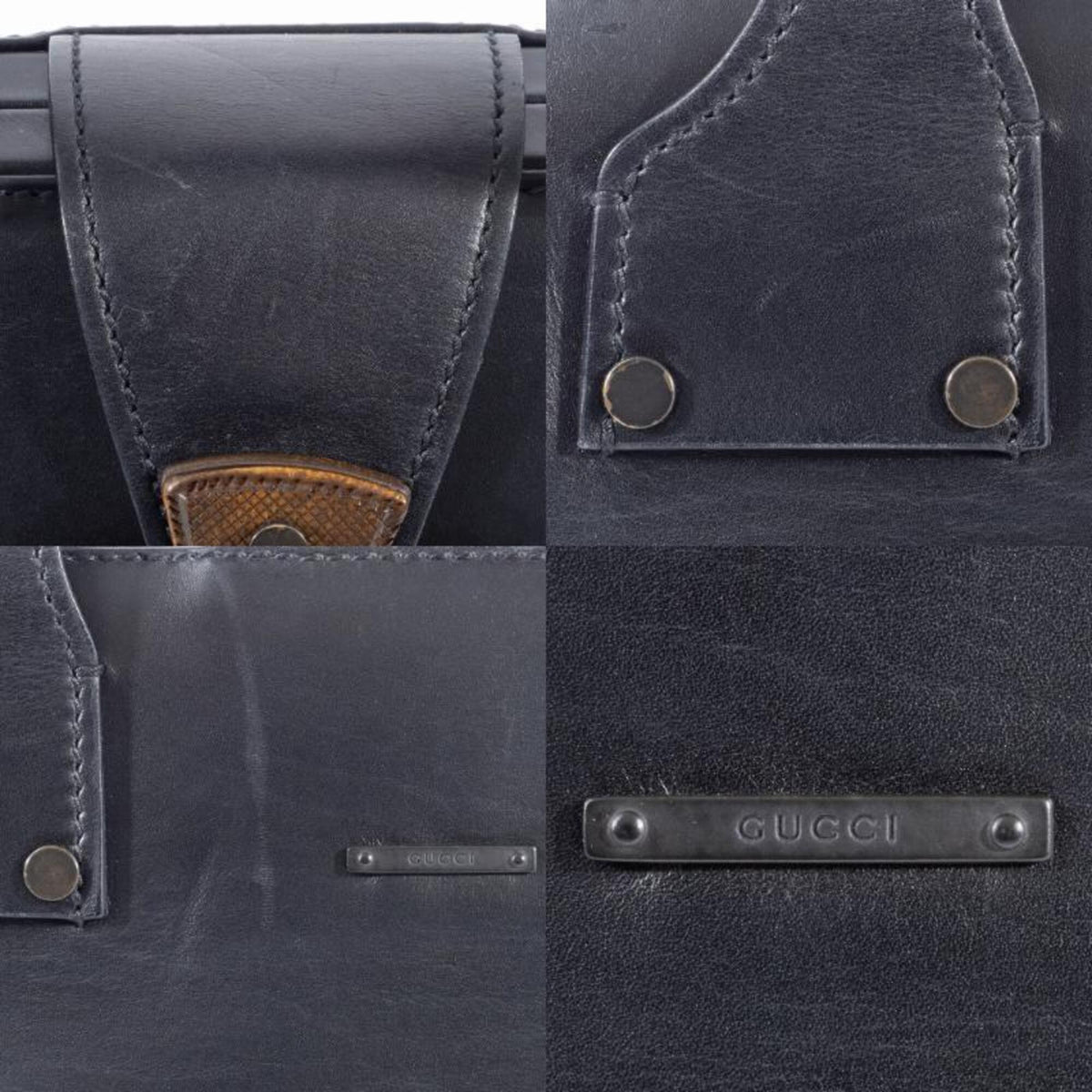 Gucci Black Leather Handbag (Pre-Owned)