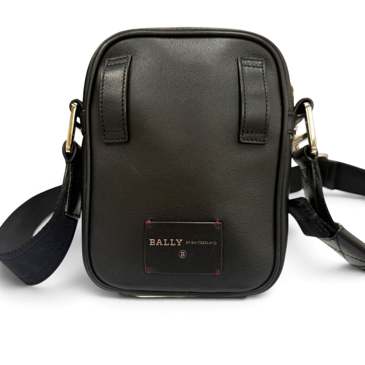 Bally Black Leather Crossbody Bag Shoulder Bag (Pre-Owned)