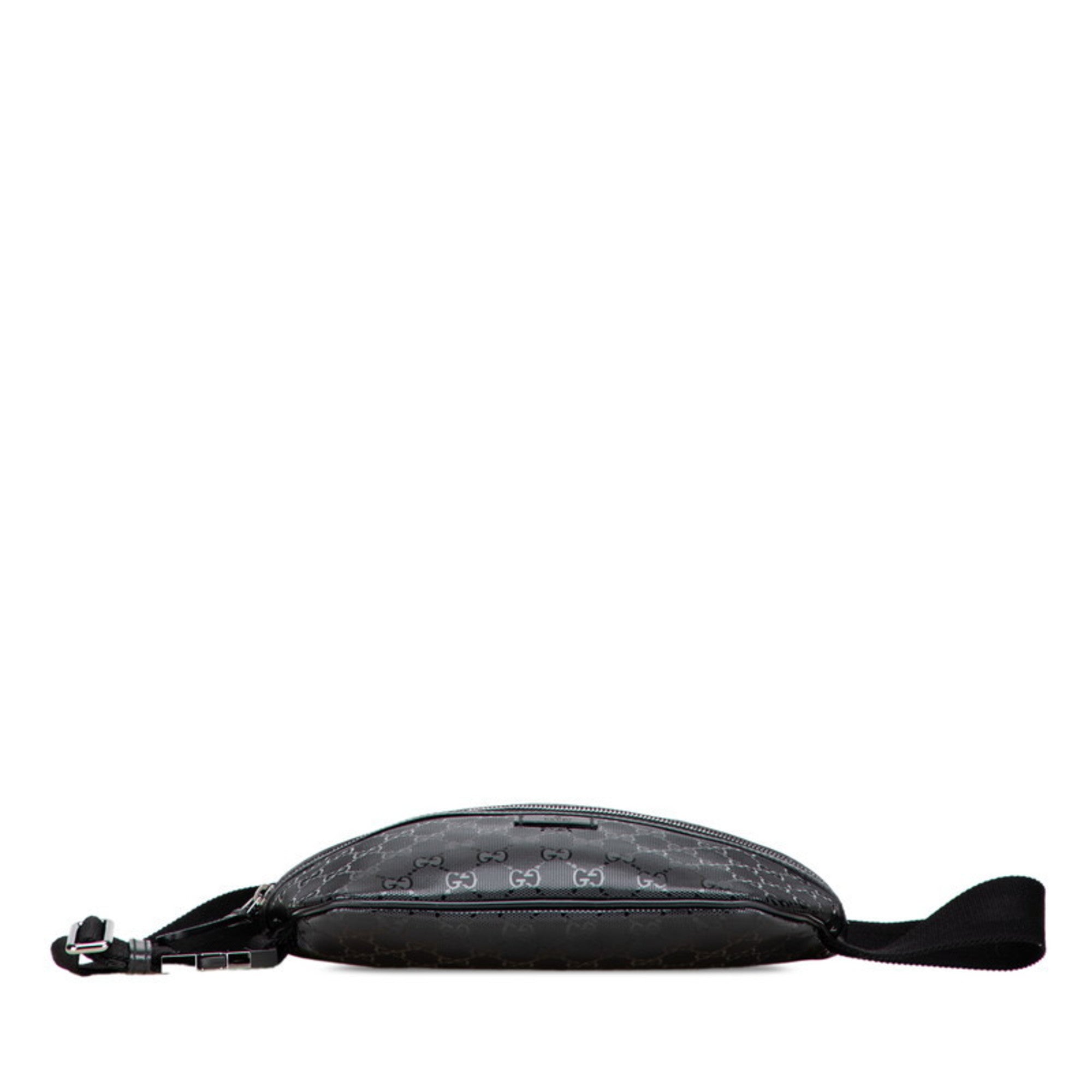 Gucci Black Pvc Leather Fanny Pack Sling Bag (Pre-Owned)