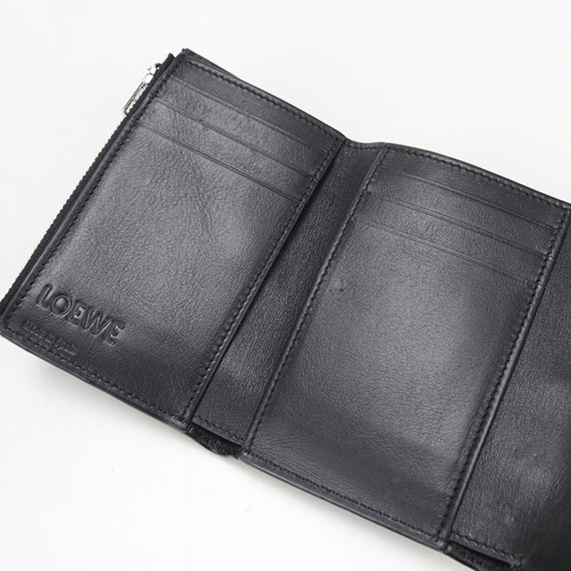 Loewe Black Leather Wallet (Tri-Fold) (Pre-Owned)