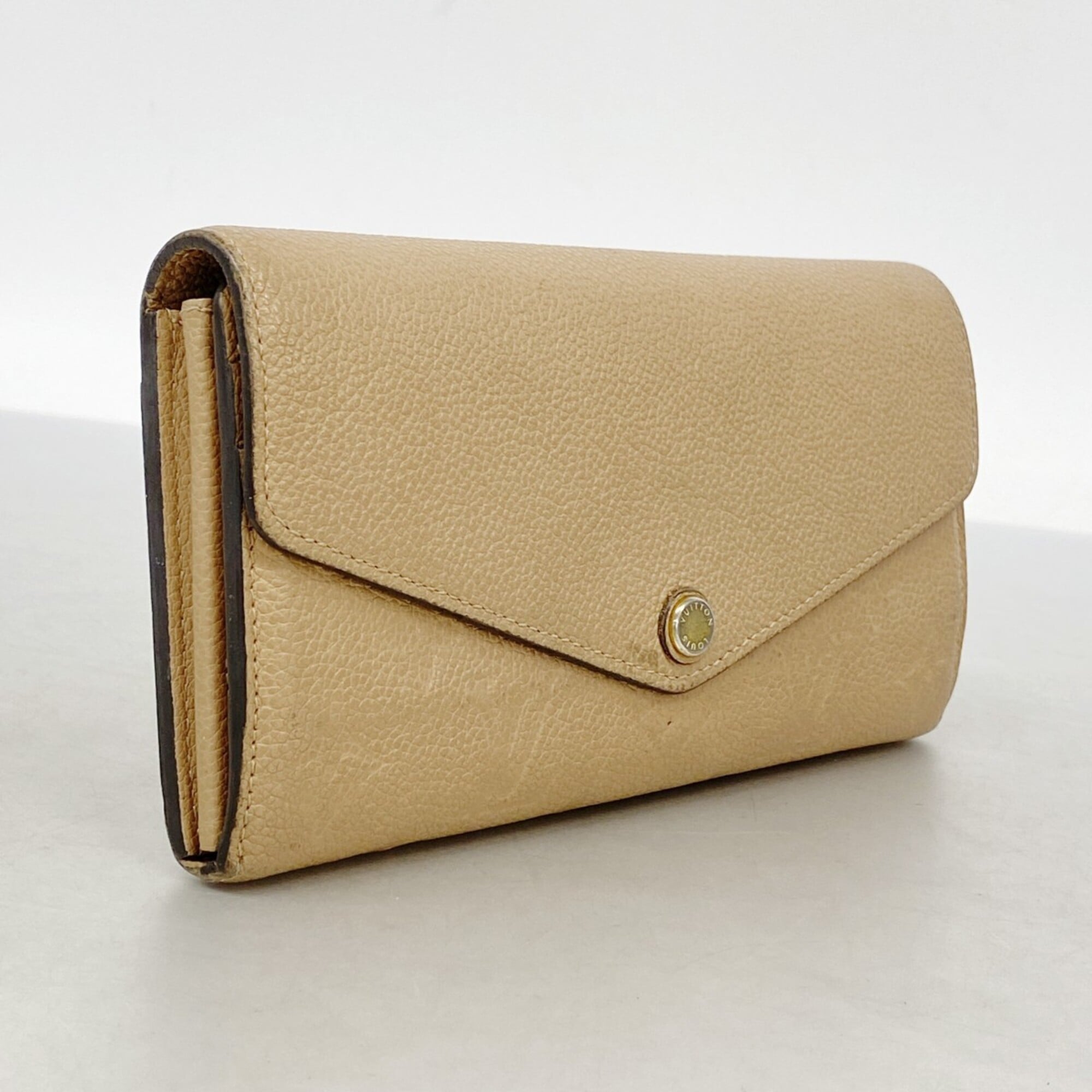 Louis Vuitton Beige Long Wallet (Bi-Fold) (Pre-Owned)