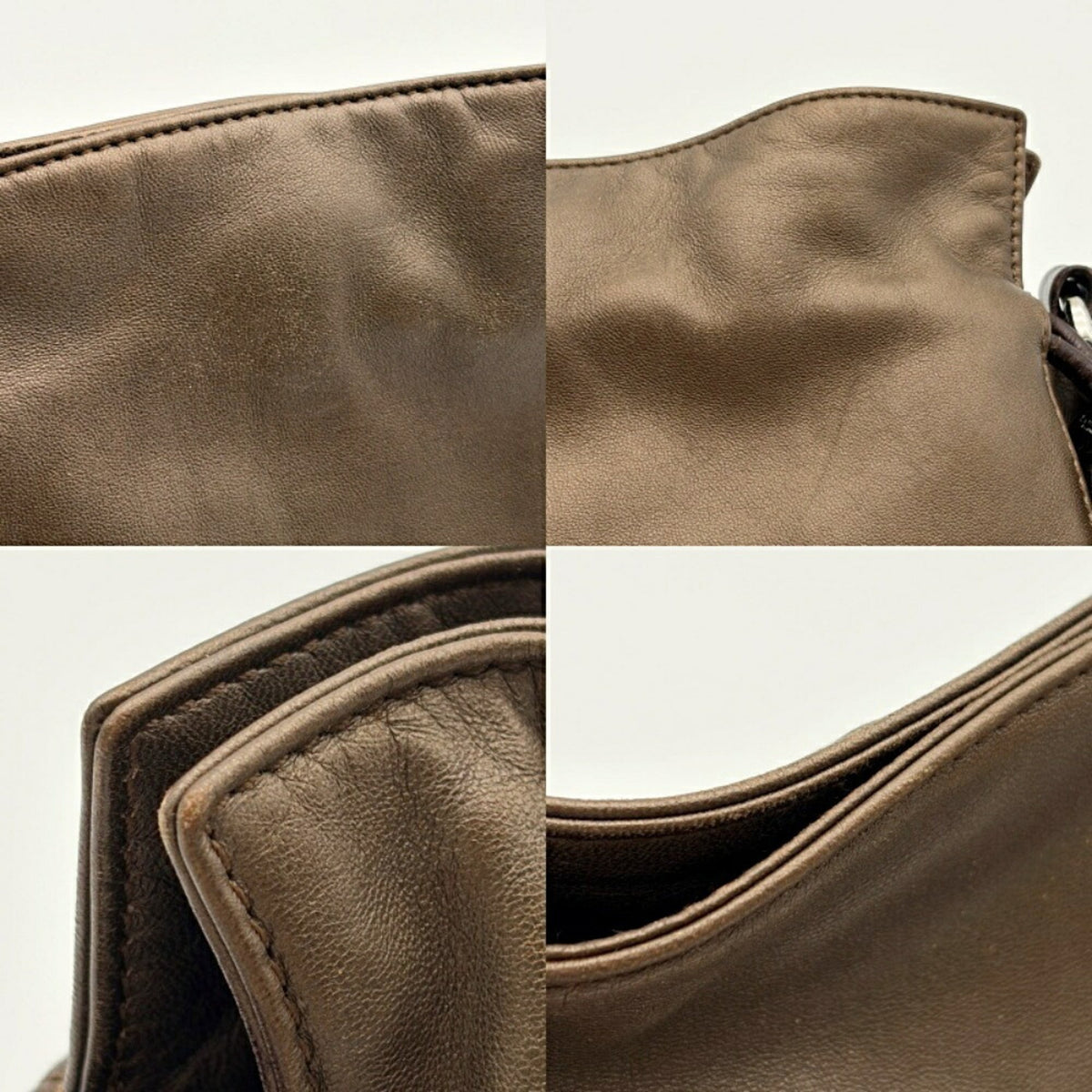Loewe Bronze Nappa Leather Leather Shoulder Bag (Pre-Owned)