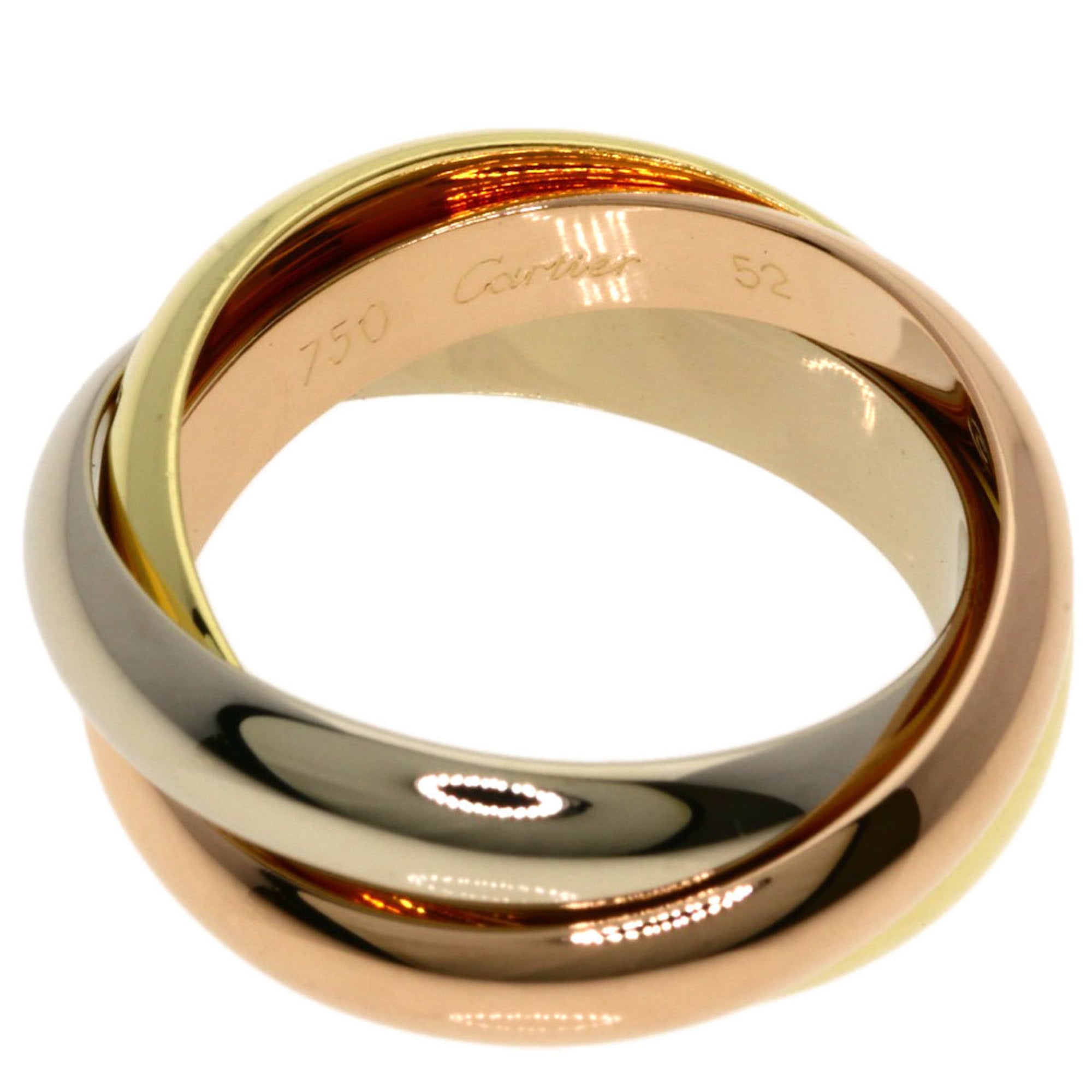 Cartier Trinity Yellow Gold (18K) Pink Gold (18K) White Gold (18K) Band Ring (Pre-Owned)