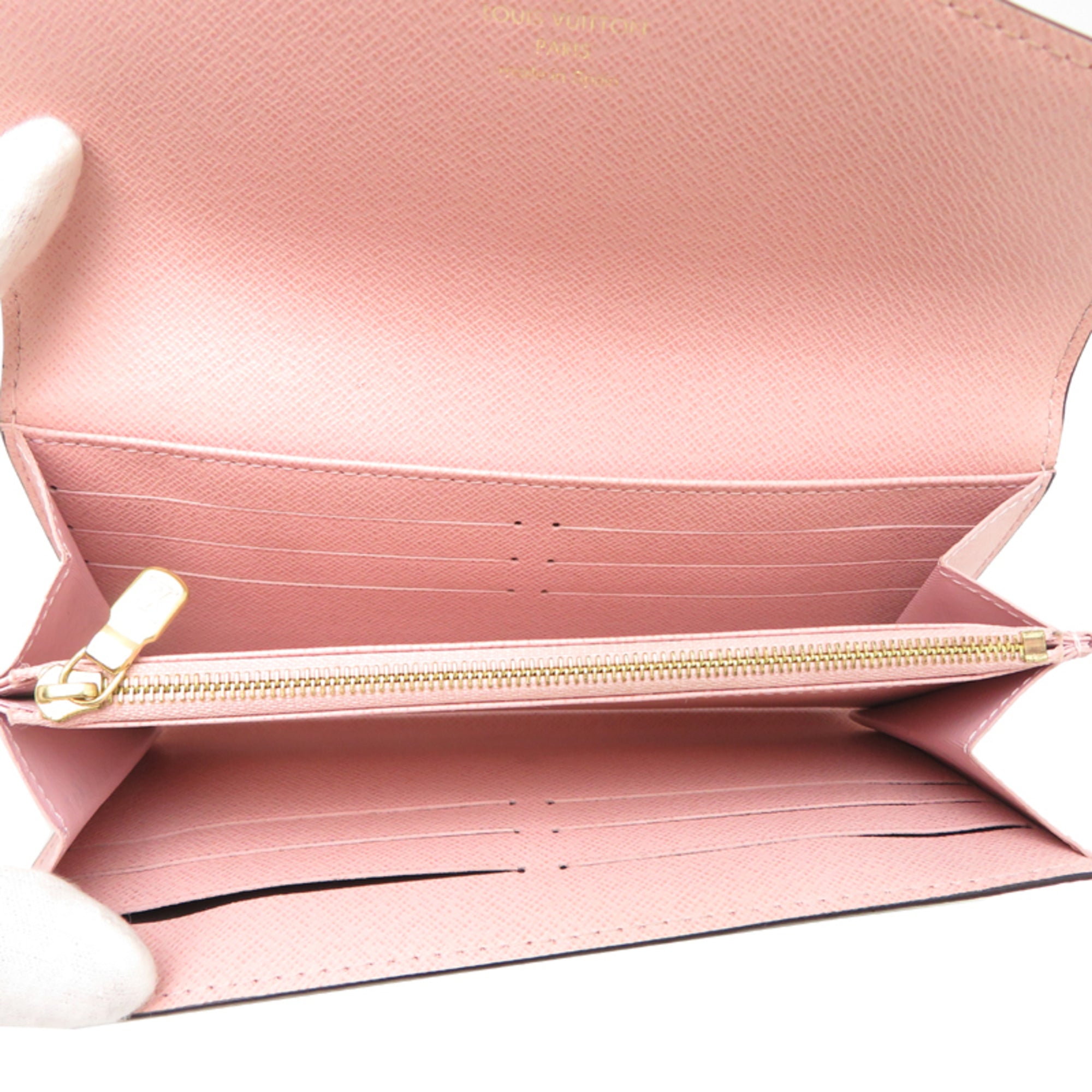 Louis Vuitton Rose Ballerine Damier Canvas Long Wallet (Bi-Fold) (Pre-Owned)