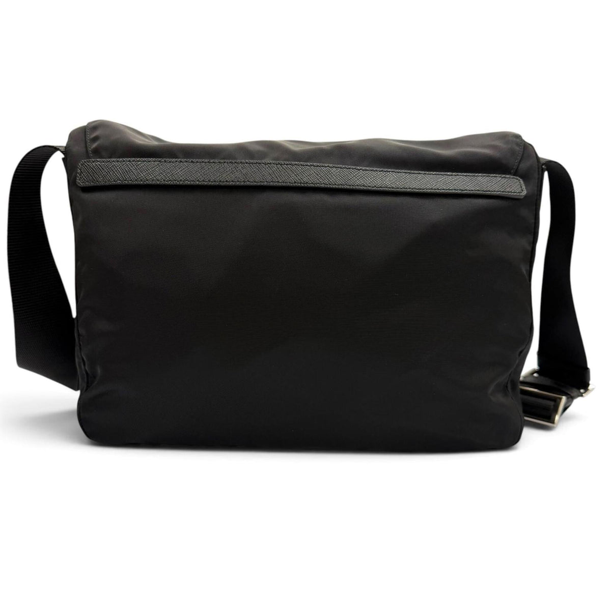 Prada Black Nylon Leather Shoulder Bag (Pre-Owned)