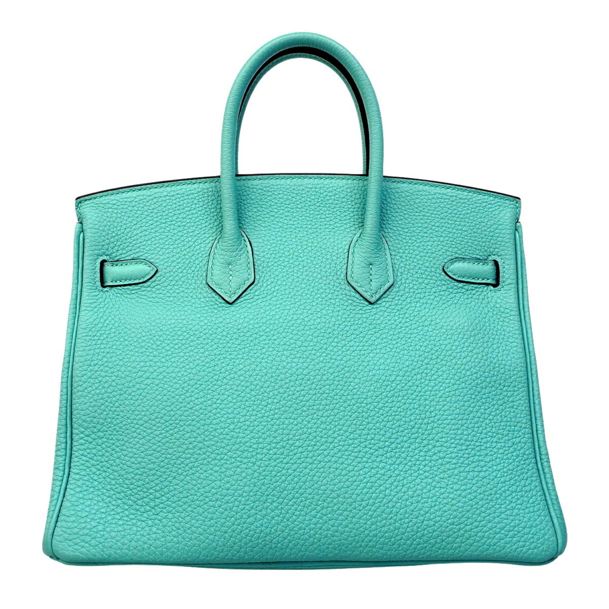 Hermes Blue Atoll Togo Leather Handbag (Pre-Owned)
