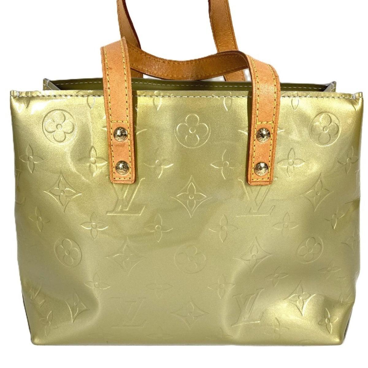 Louis Vuitton Green Monogram Vernis Handbag Tote Bag (Pre-Owned)