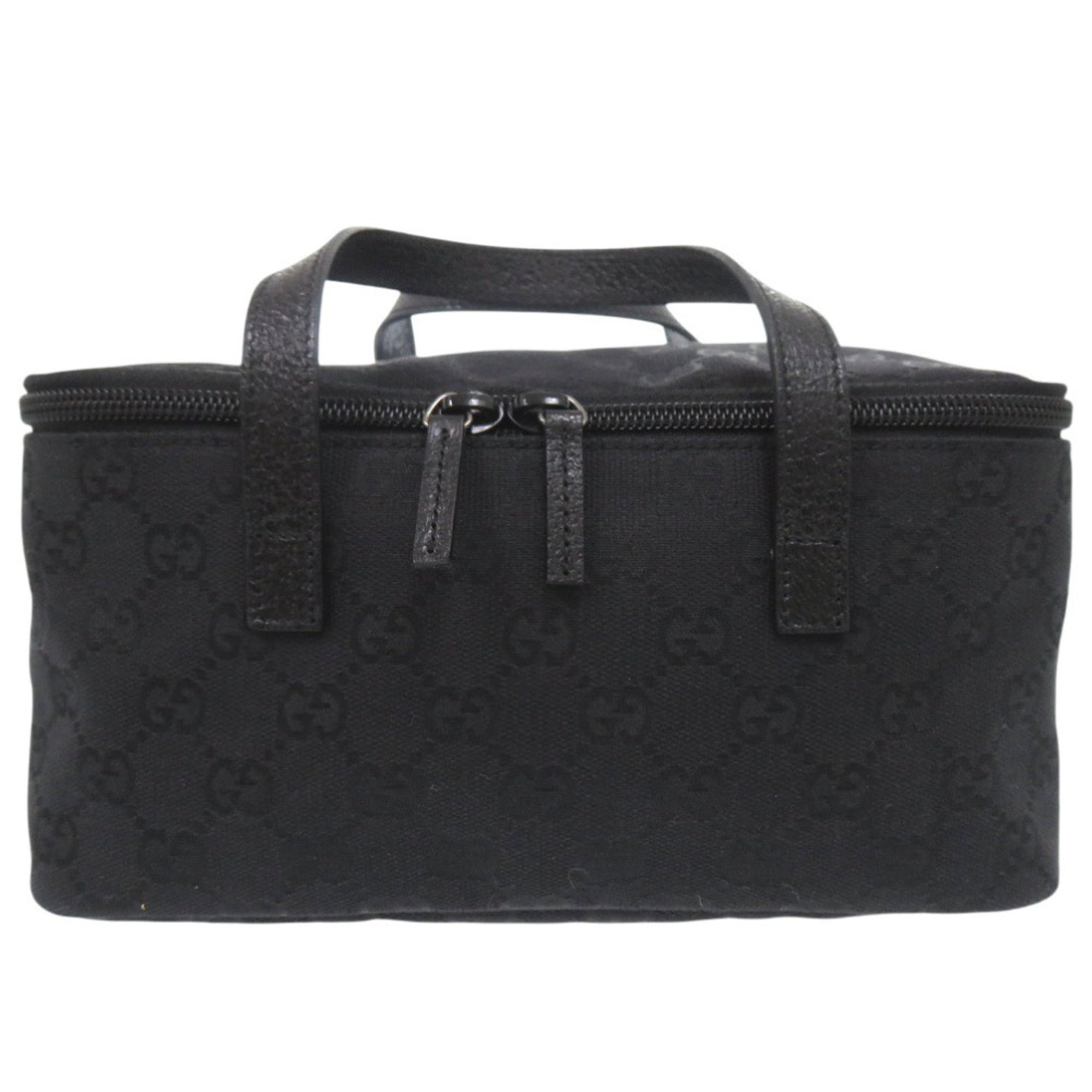 Gucci Black Gg Canvas Pouch Vanity Bag (Pre-Owned)
