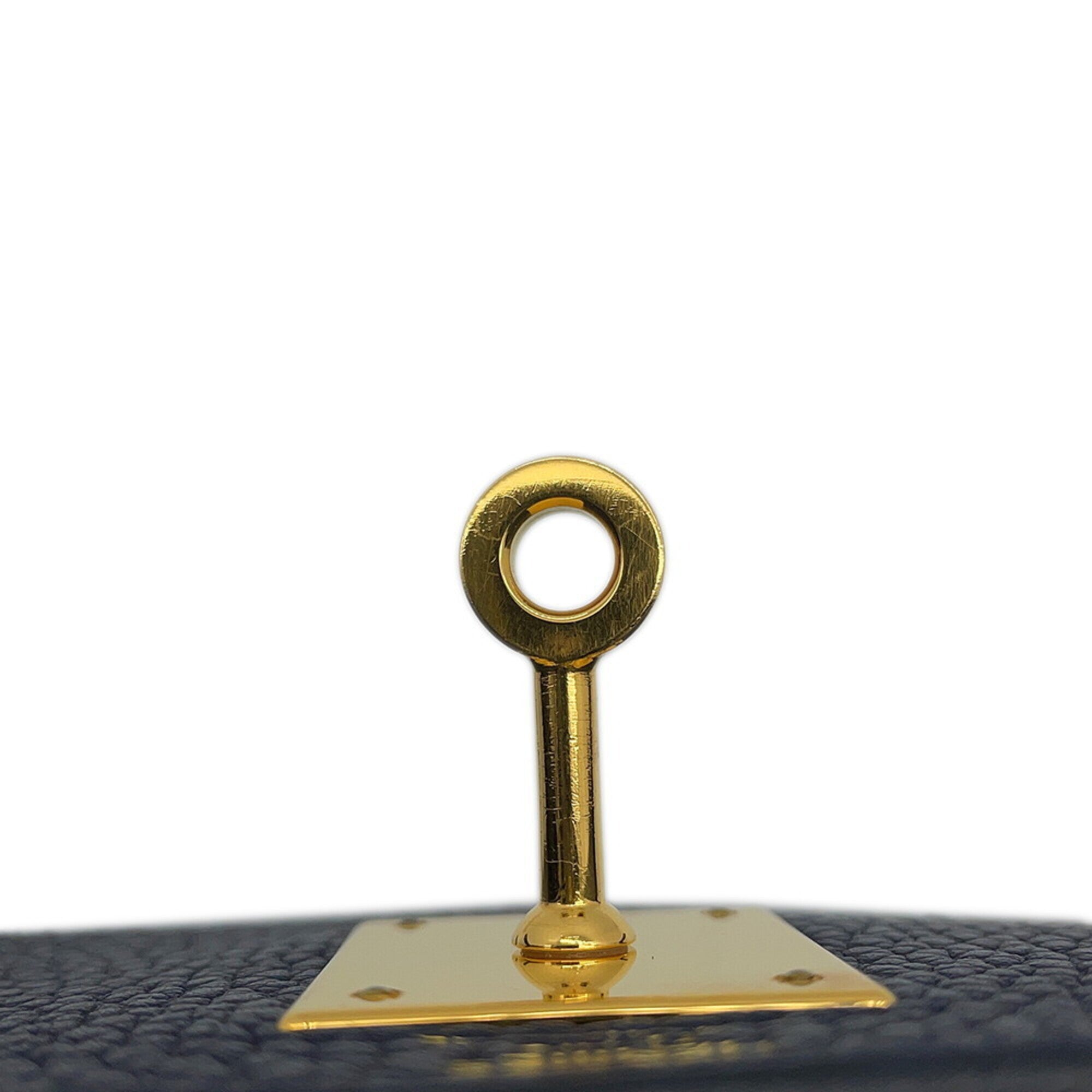Hermes Kelly Blue Nuit Taurillon Clemence Leather Handbag (Pre-Owned)