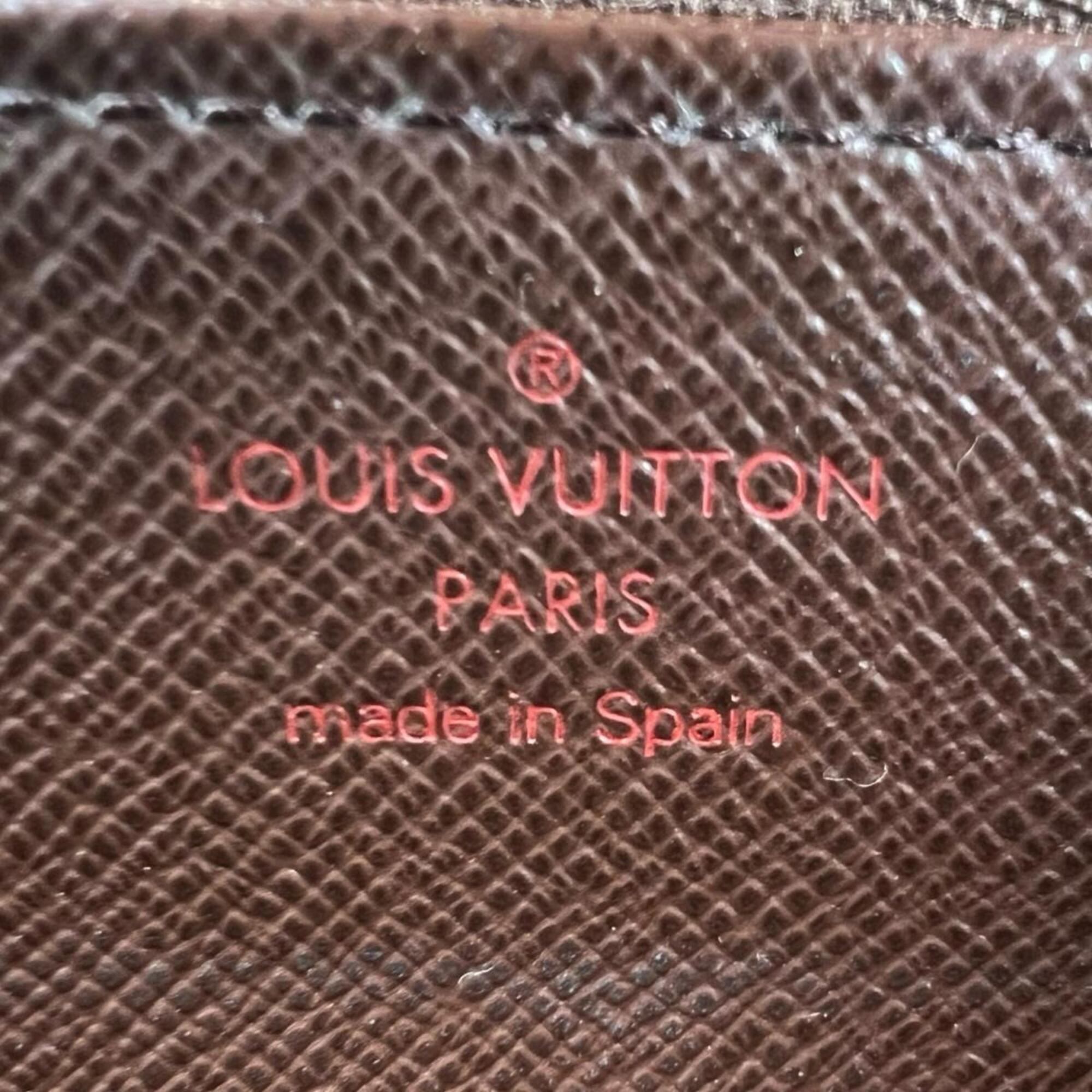 Louis Vuitton Brown Damier Canvas Long Wallet (Bi-Fold) (Pre-Owned)