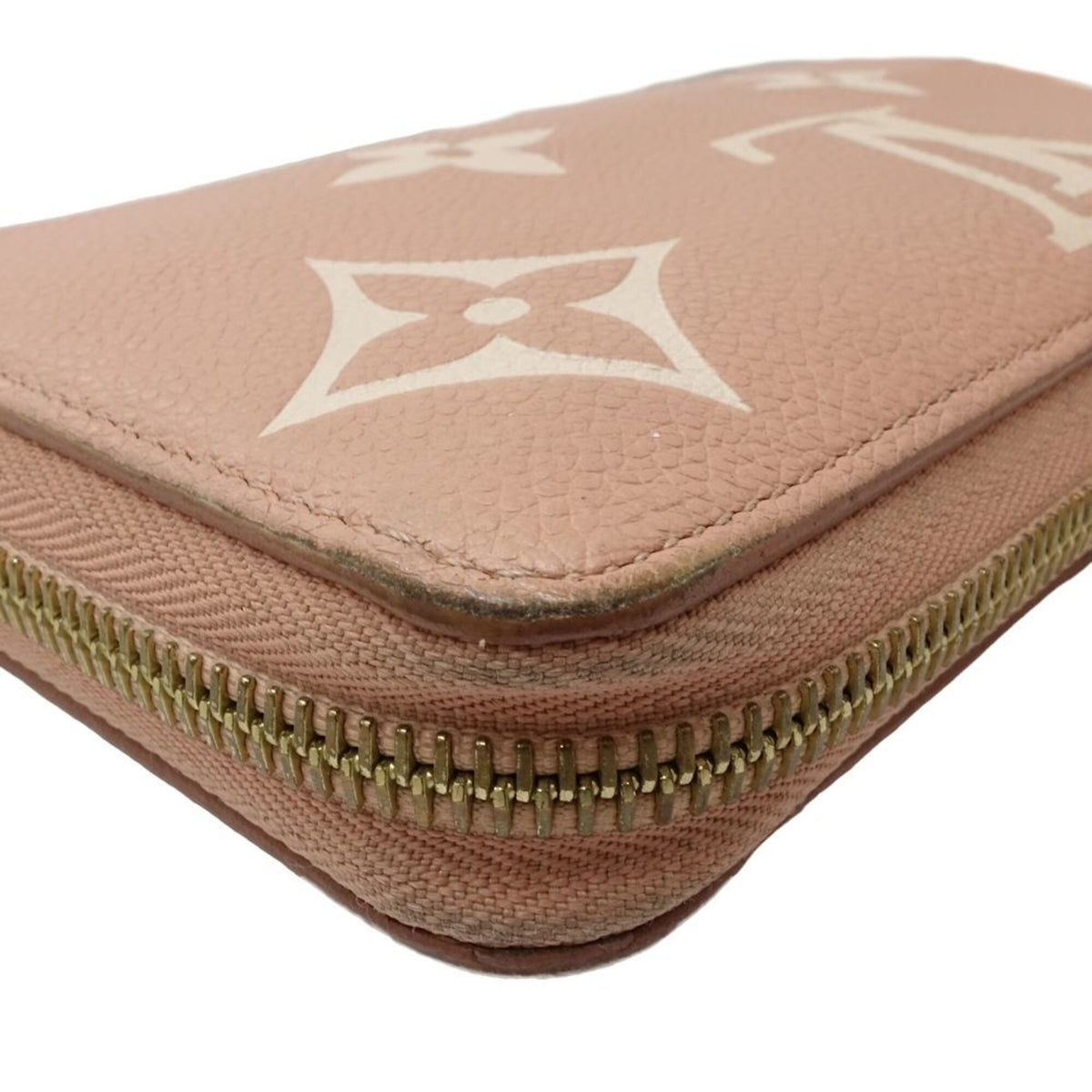 Louis Vuitton Monogram Empreinte Beige Leather Long Wallet (Bi-Fold) (Pre-Owned)