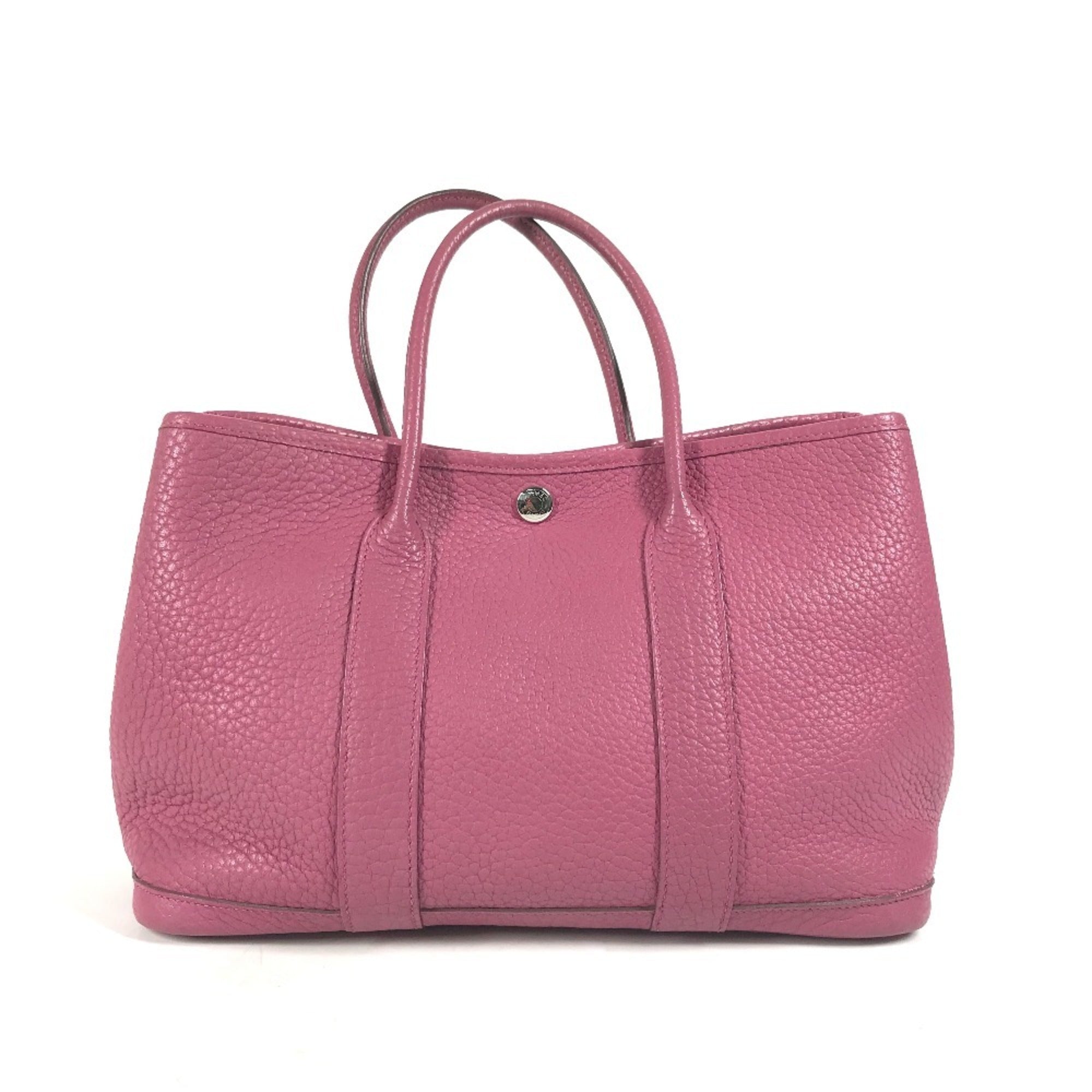 Hermes Garden Purple Tosca Negonda Leather Handbag Tote Bag (Pre-Owned)