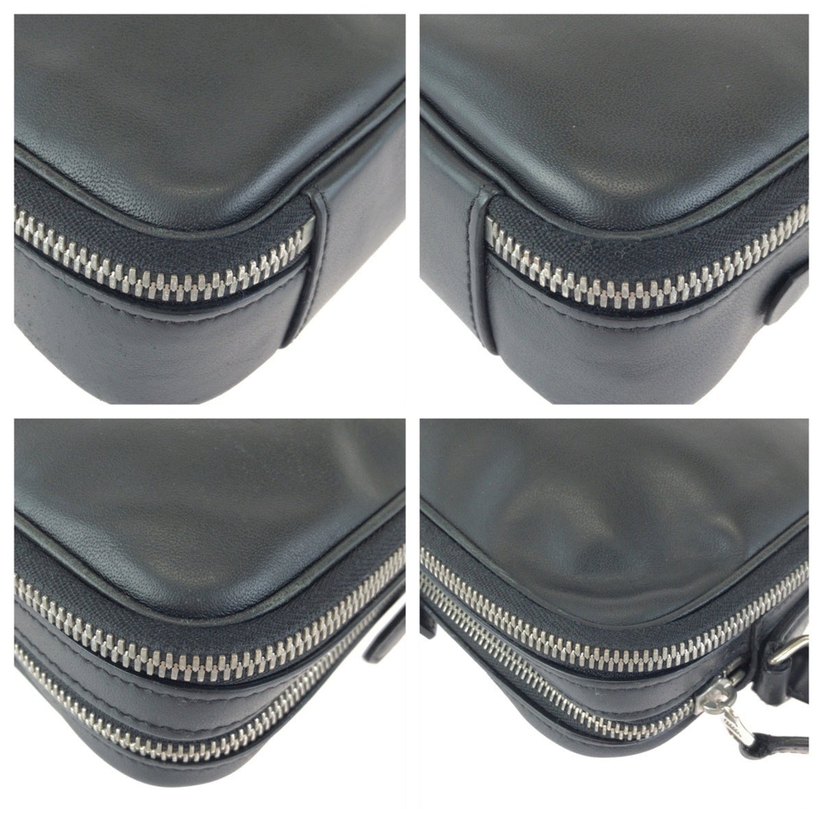 Dunhill Black Leather Clutch Bag (Pre-Owned)