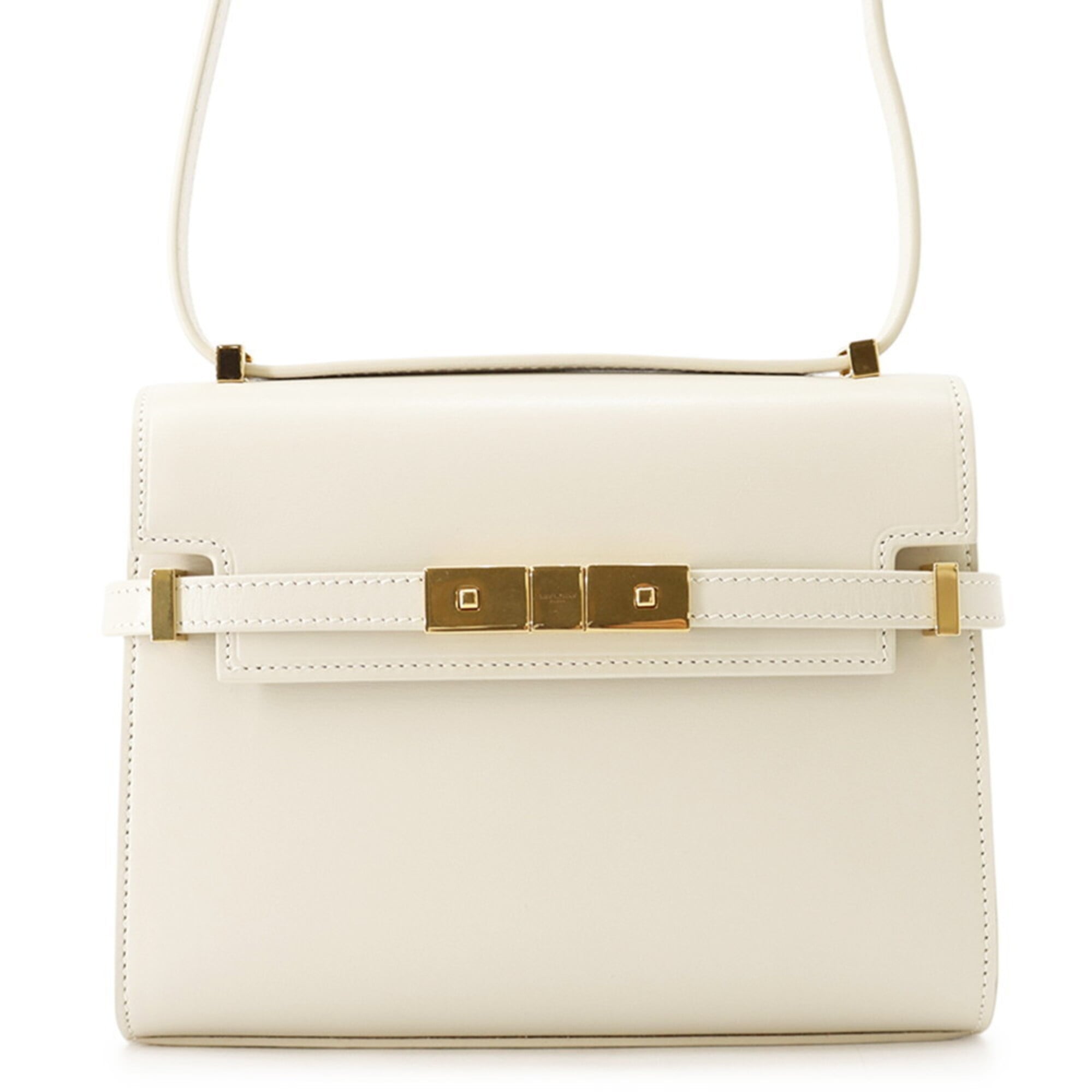 Saint Laurent White Leather Handbag Shoulder Bag (Pre-Owned)