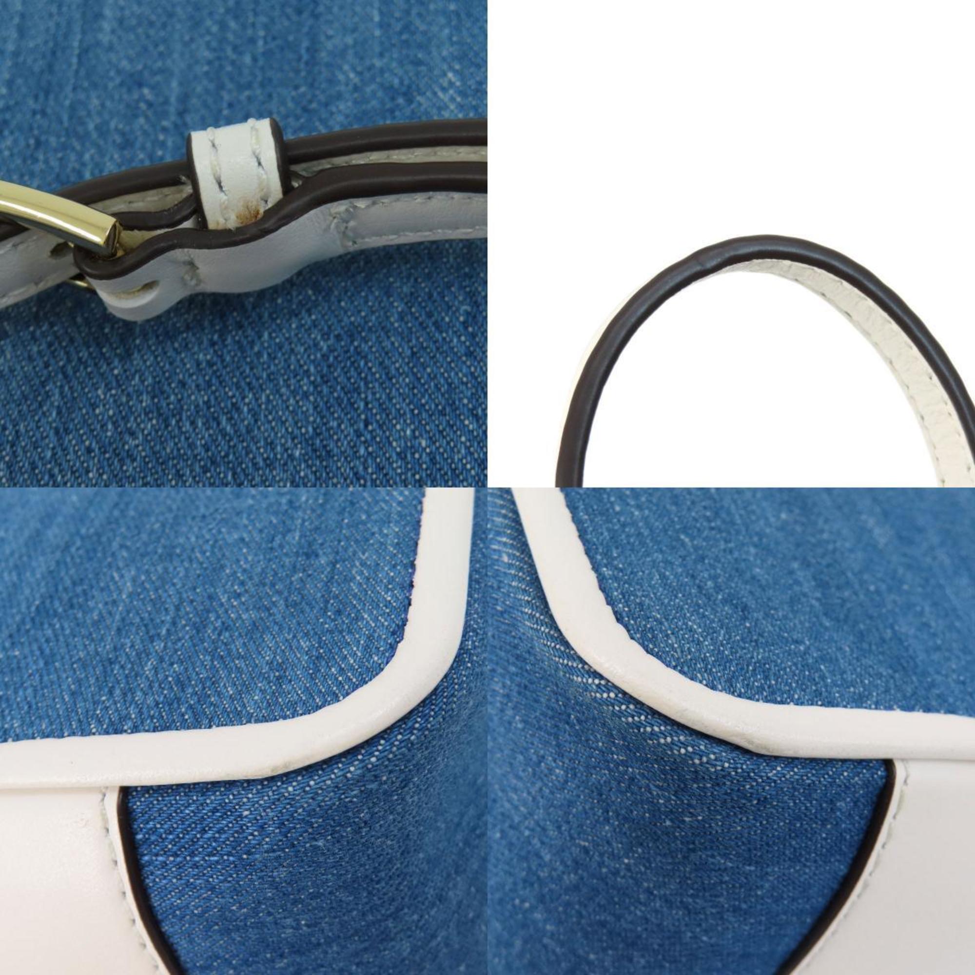 Michael Kors Blue White Denim Shoulder Bag (Pre-Owned)