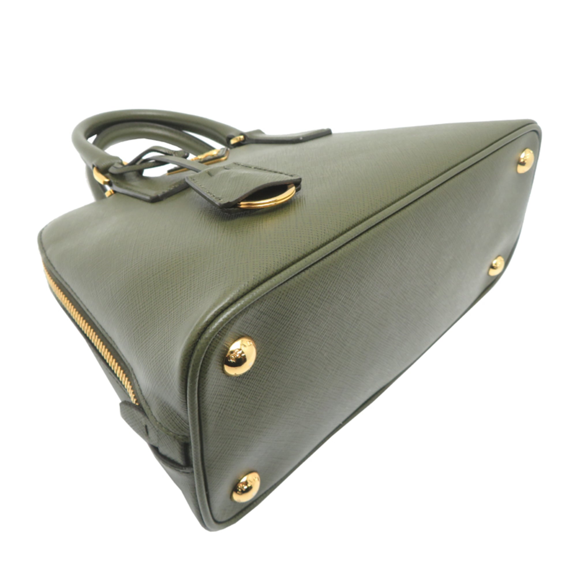 Prada Green Leather Handbag (Pre-Owned)