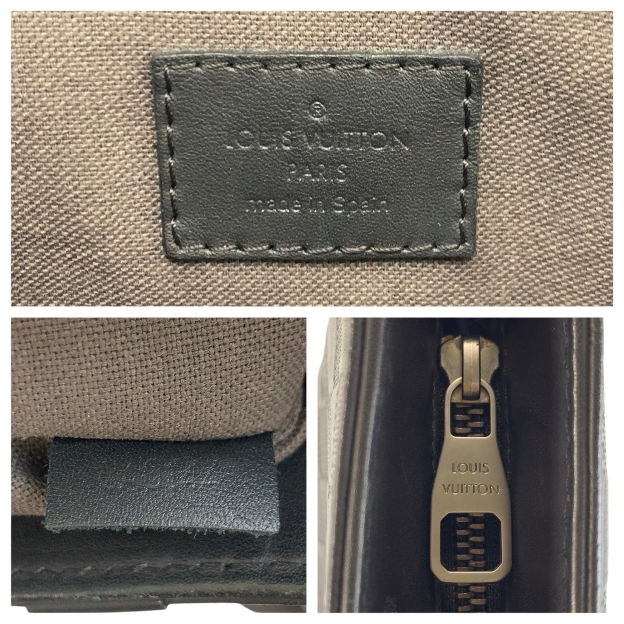 Louis Vuitton Black Onyx Leather Tote Bag (Pre-Owned)