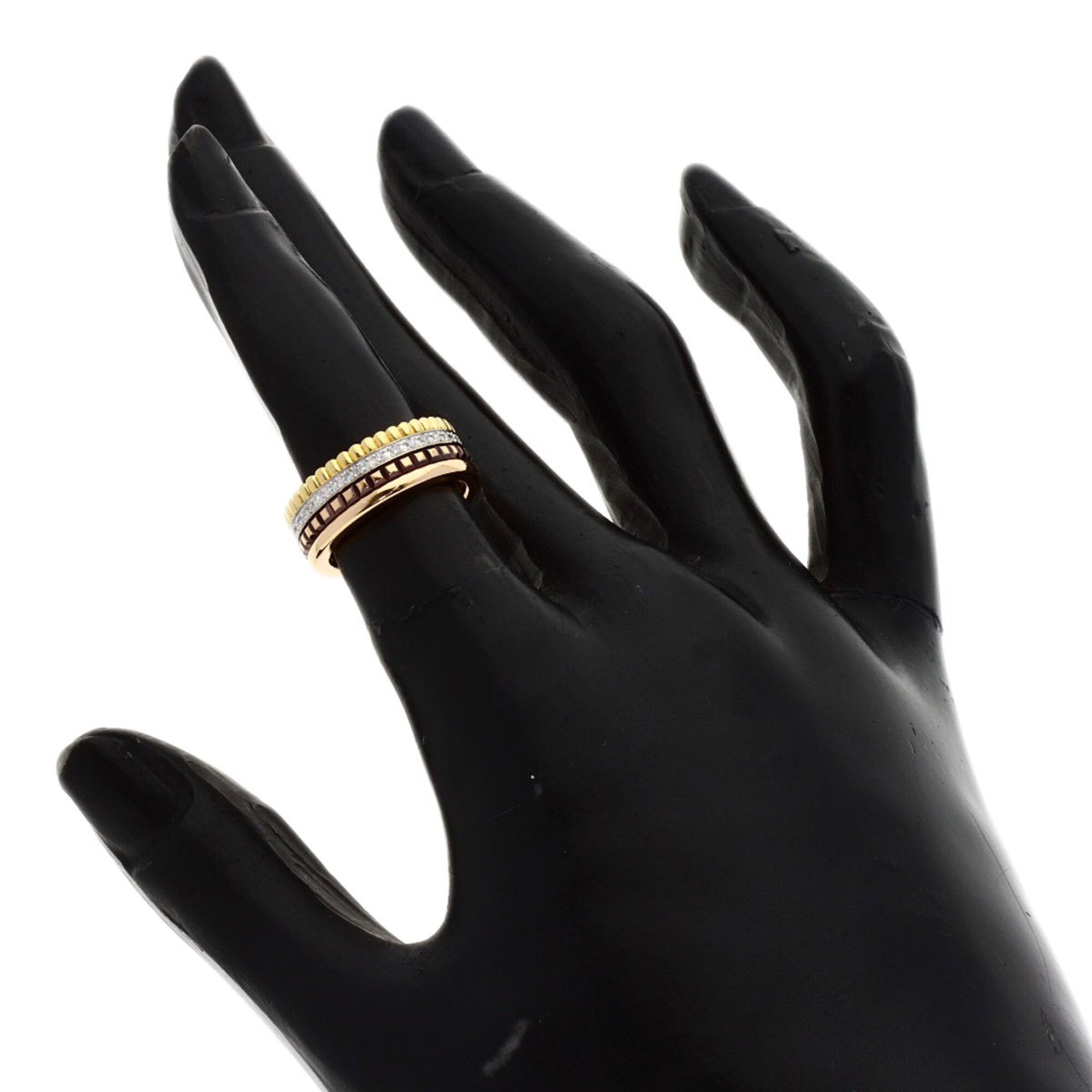 Boucheron Pink Gold White Gold Yellow Gold Yellow Gold (18K) Pink Gold (18K) White Gold (18K) Band Ring (Pre-Owned)