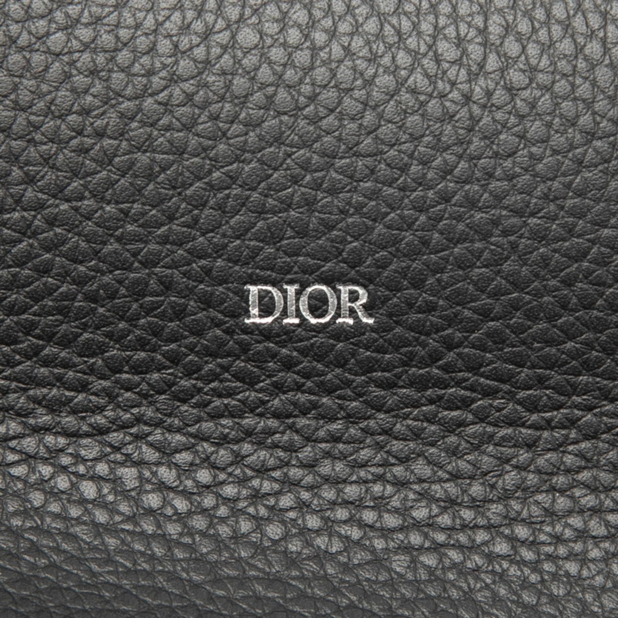 Christian Dior Black Canvas Leather Long Wallet (Bi-Fold) (Pre-Owned)