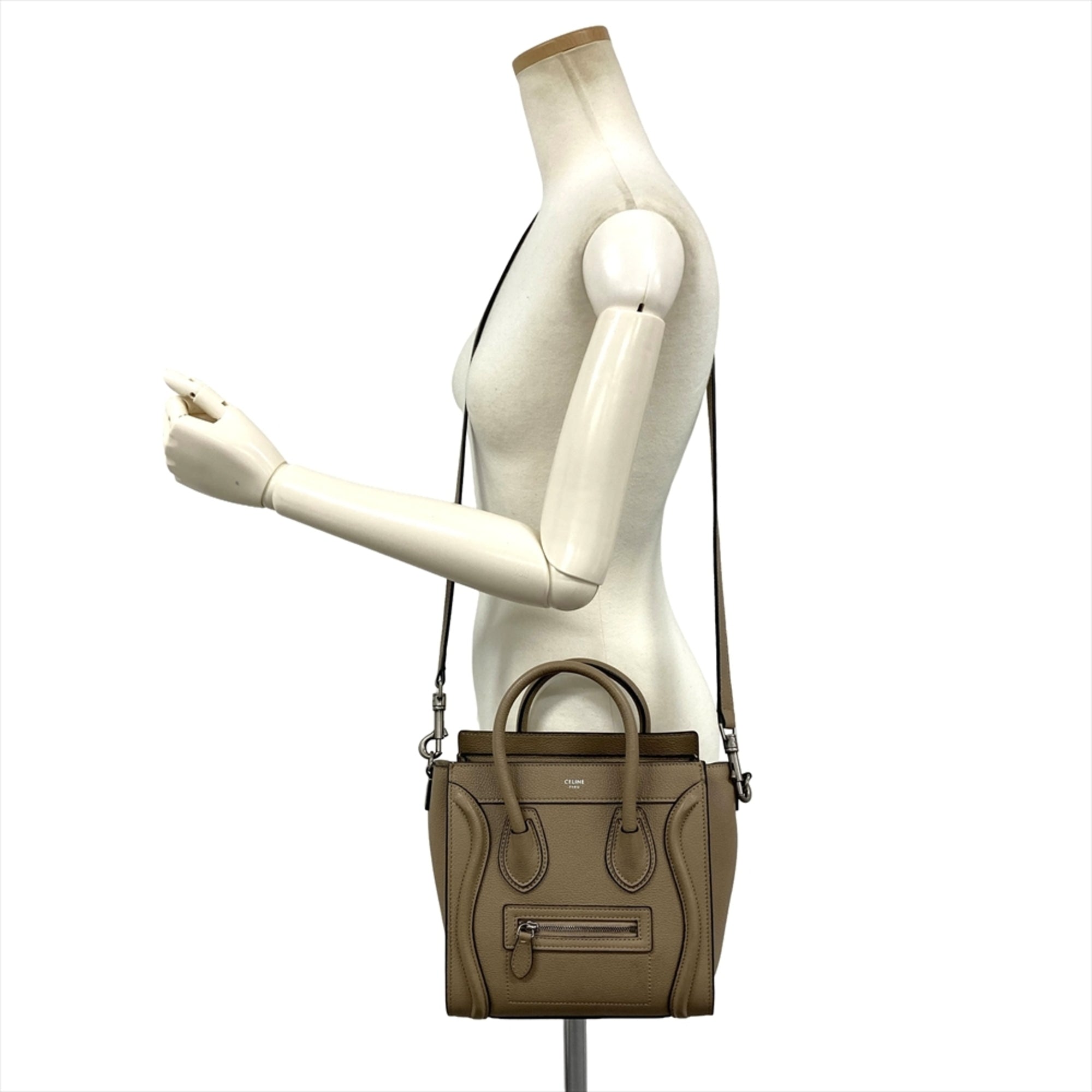 Celine Grayish Leather Handbag (Pre-Owned)