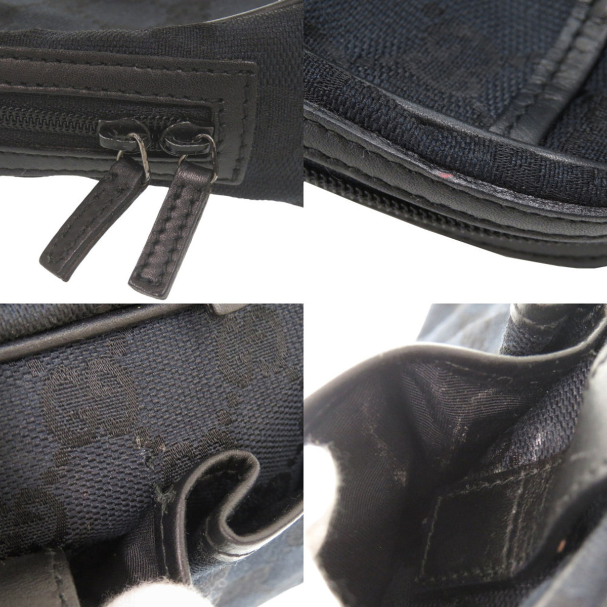 Gucci Black Gg Canvas Handbag (Pre-Owned)