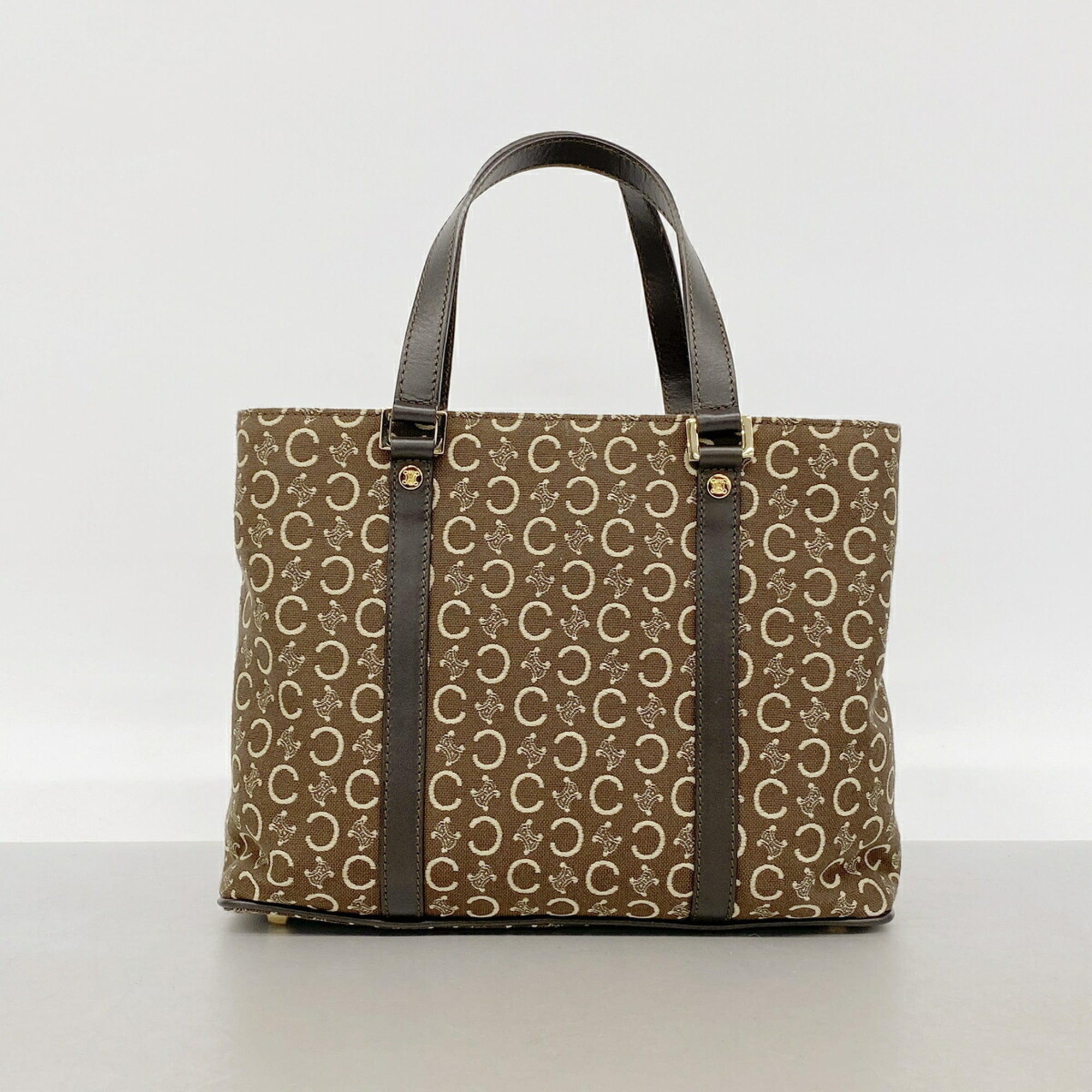 Celine Brown Canvas Handbag (Pre-Owned)
