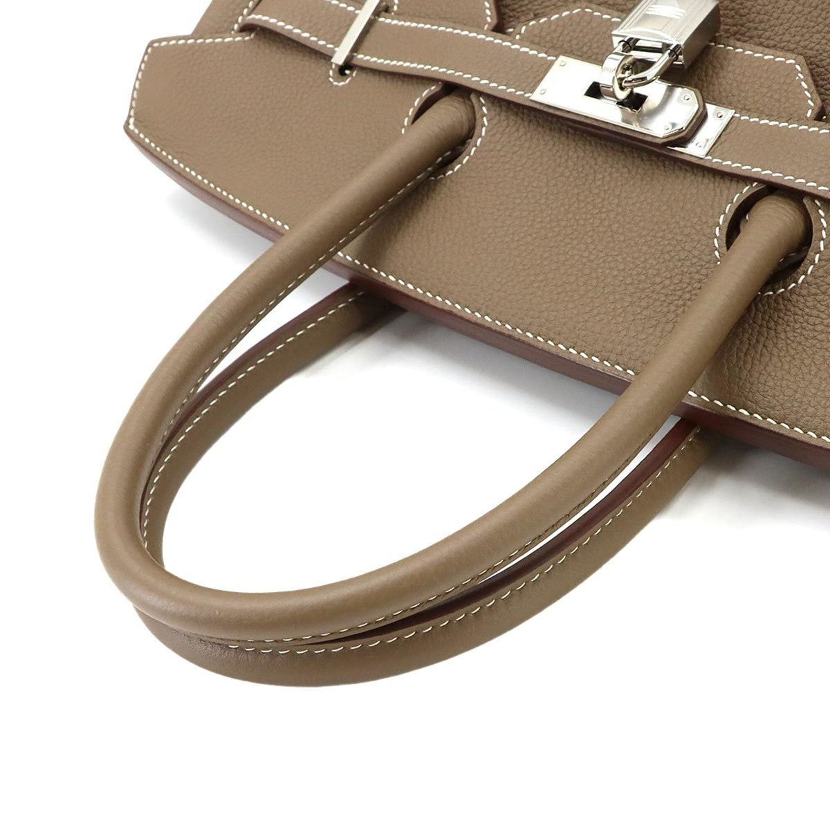 Hermes Etoupe Gray Togo Leather Handbag (Pre-Owned)