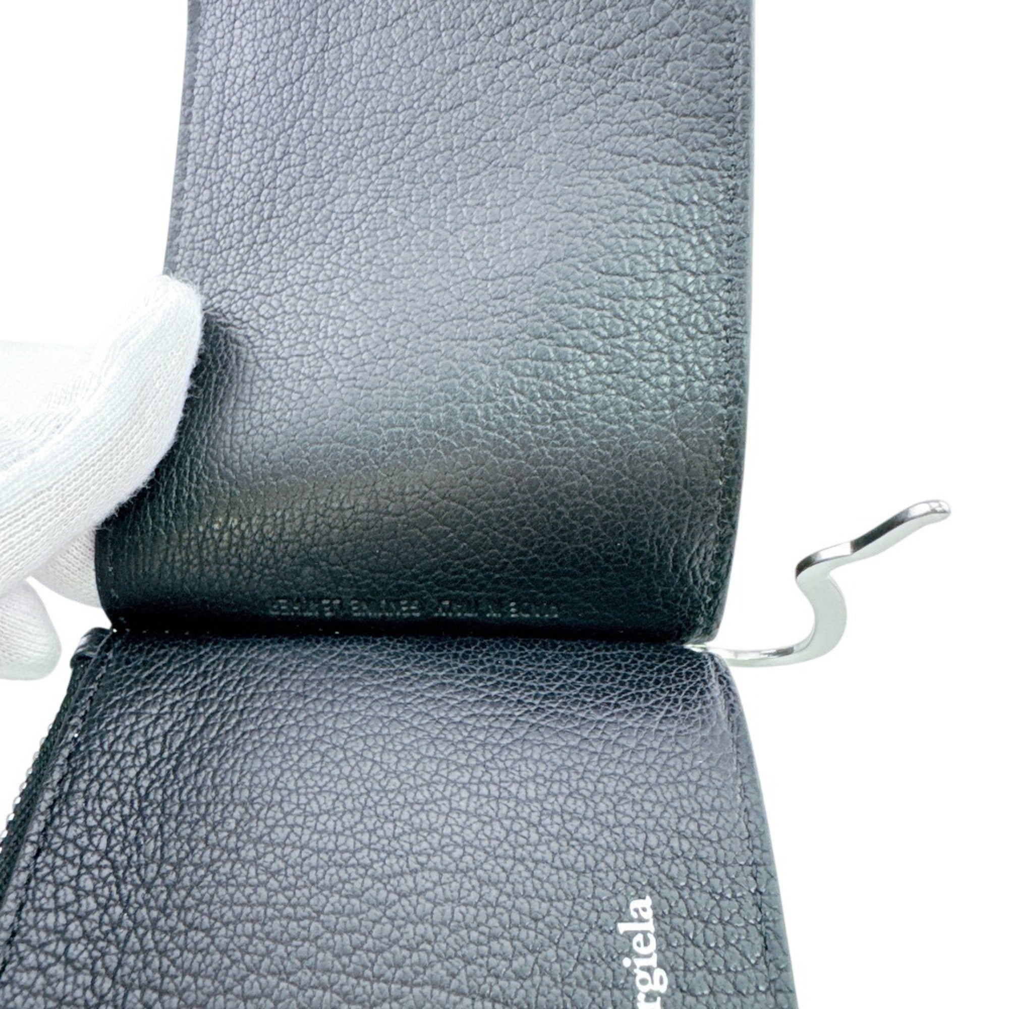 Maison Margiela Black Leather Coin Purse/Coin Case (Pre-Owned)