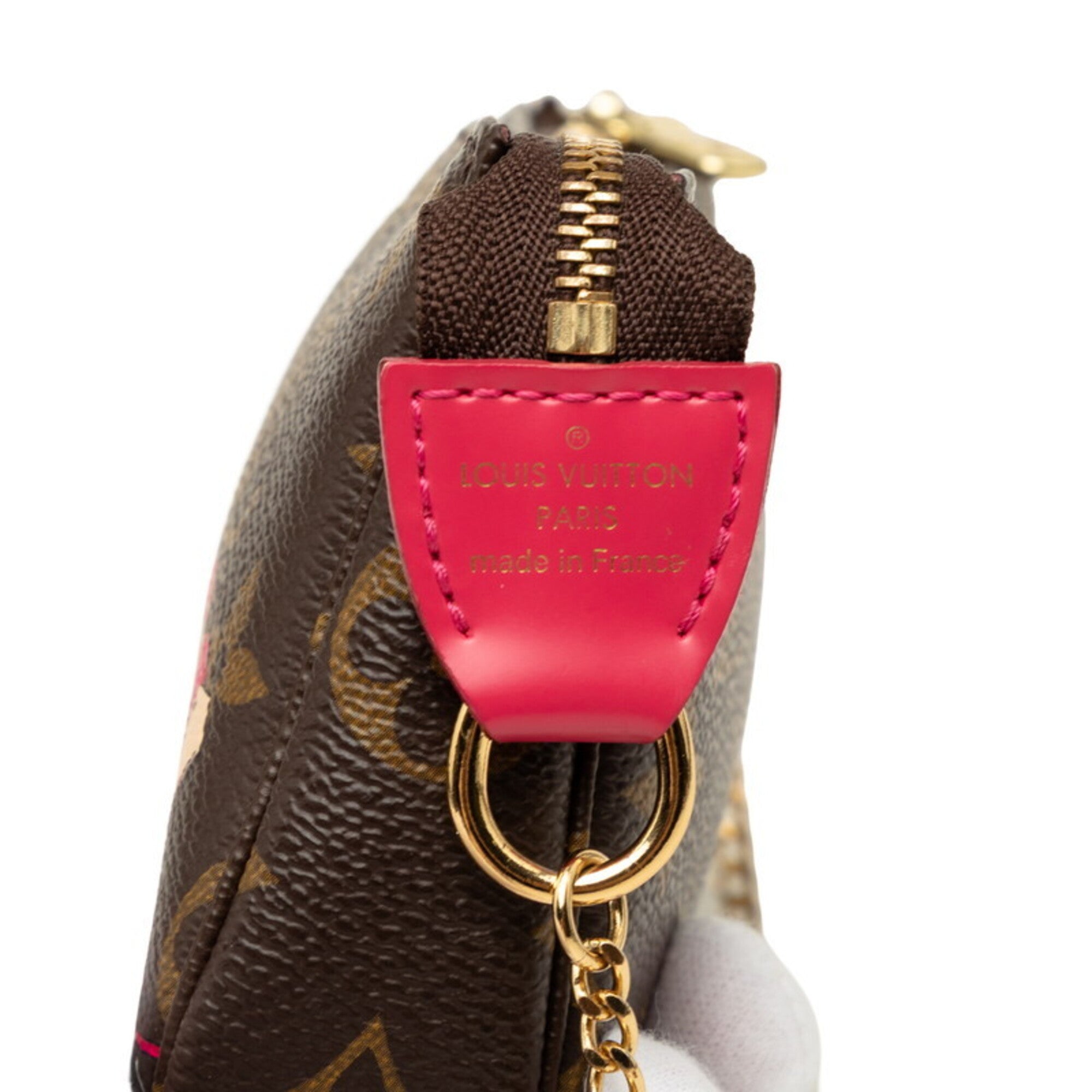 Louis Vuitton Brown Pvc Leather Handbag Pochette Pouch (Pre-Owned)