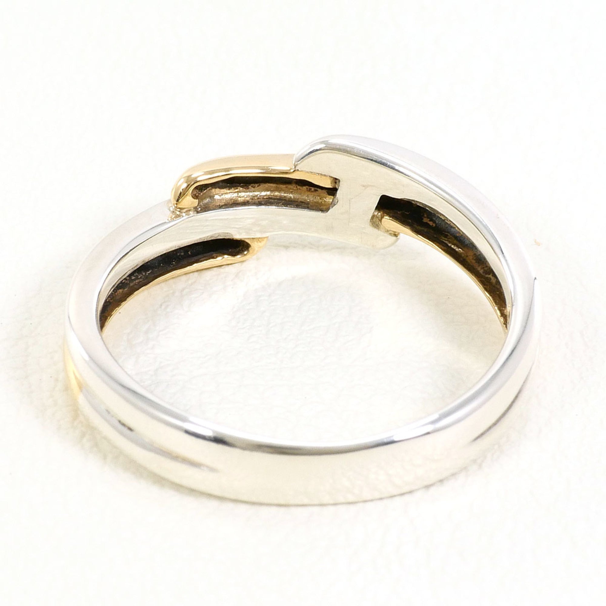 Unbranded Silver Yellow Gold Silver 925 Yellow Gold (10K) Band Ring (Pre-Owned)