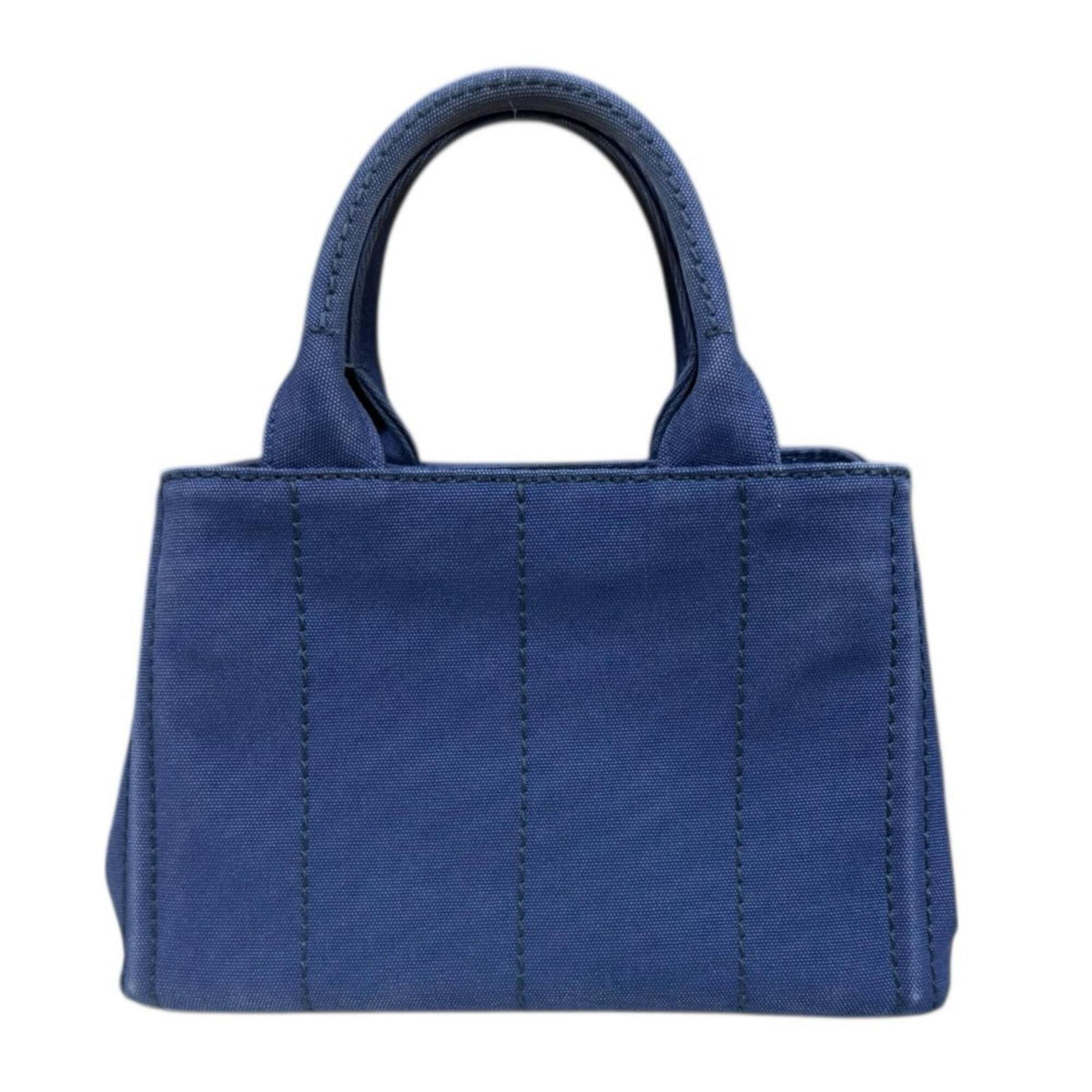 Prada Blue Canvas Shoulder Bag (Pre-Owned)