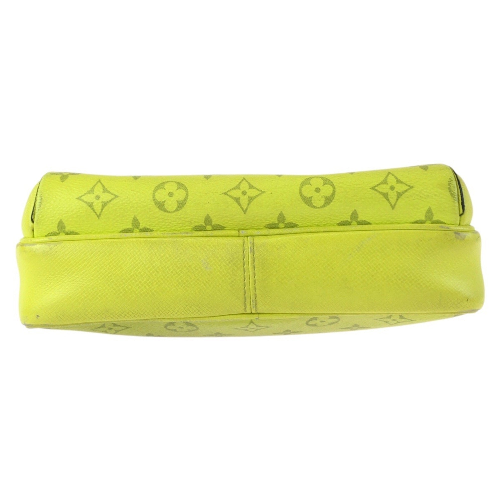 Louis Vuitton Black Yellow Pvc Messenger Bag Shoulder Bag (Pre-Owned)
