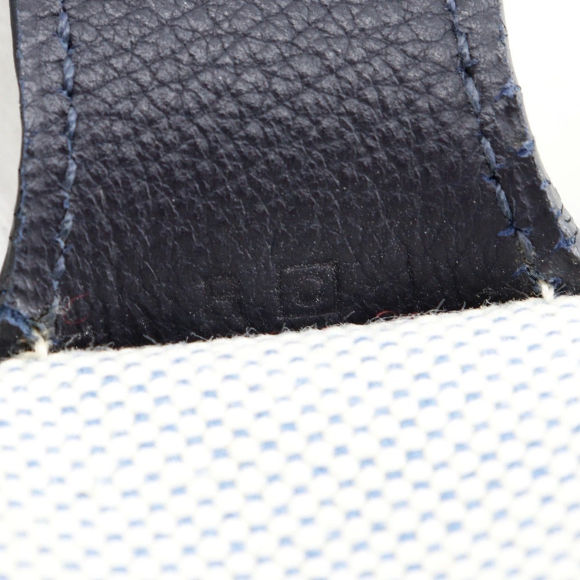 Hermes Gray Navy Toile H Shoulder Bag (Pre-Owned)