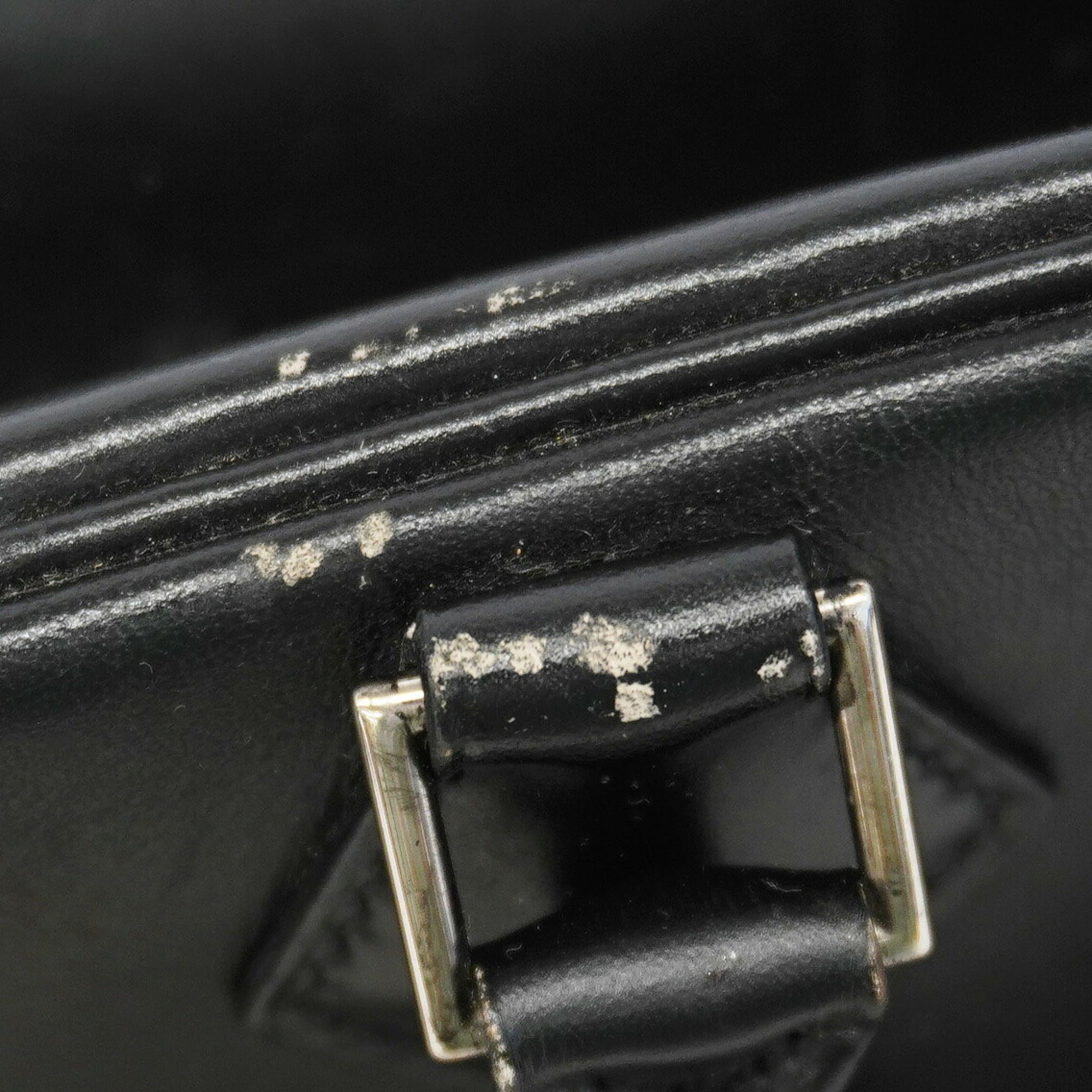 Hermes Black Box Calf Leather Handbag (Pre-Owned)