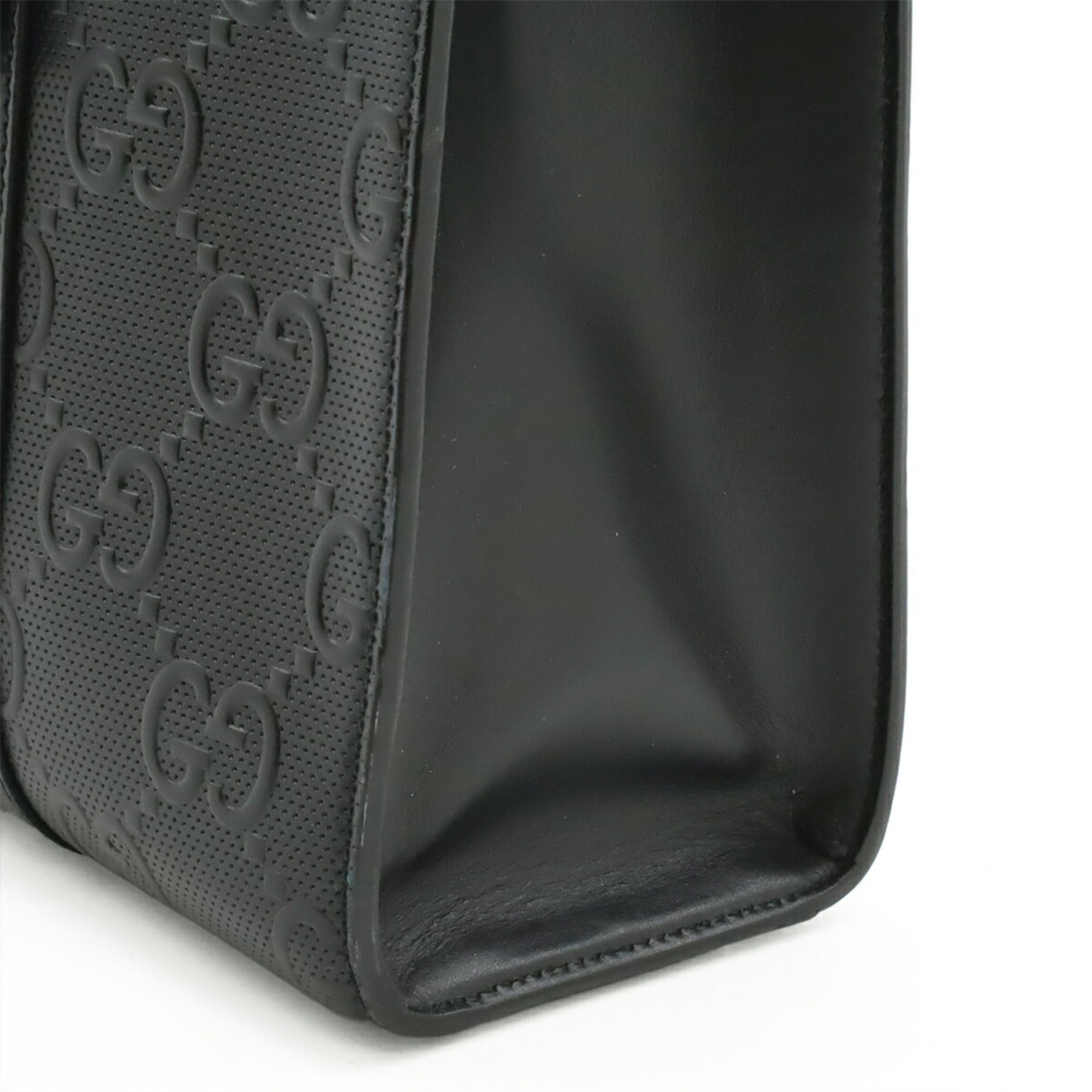 Gucci Black Leather Tote Bag (Pre-Owned)