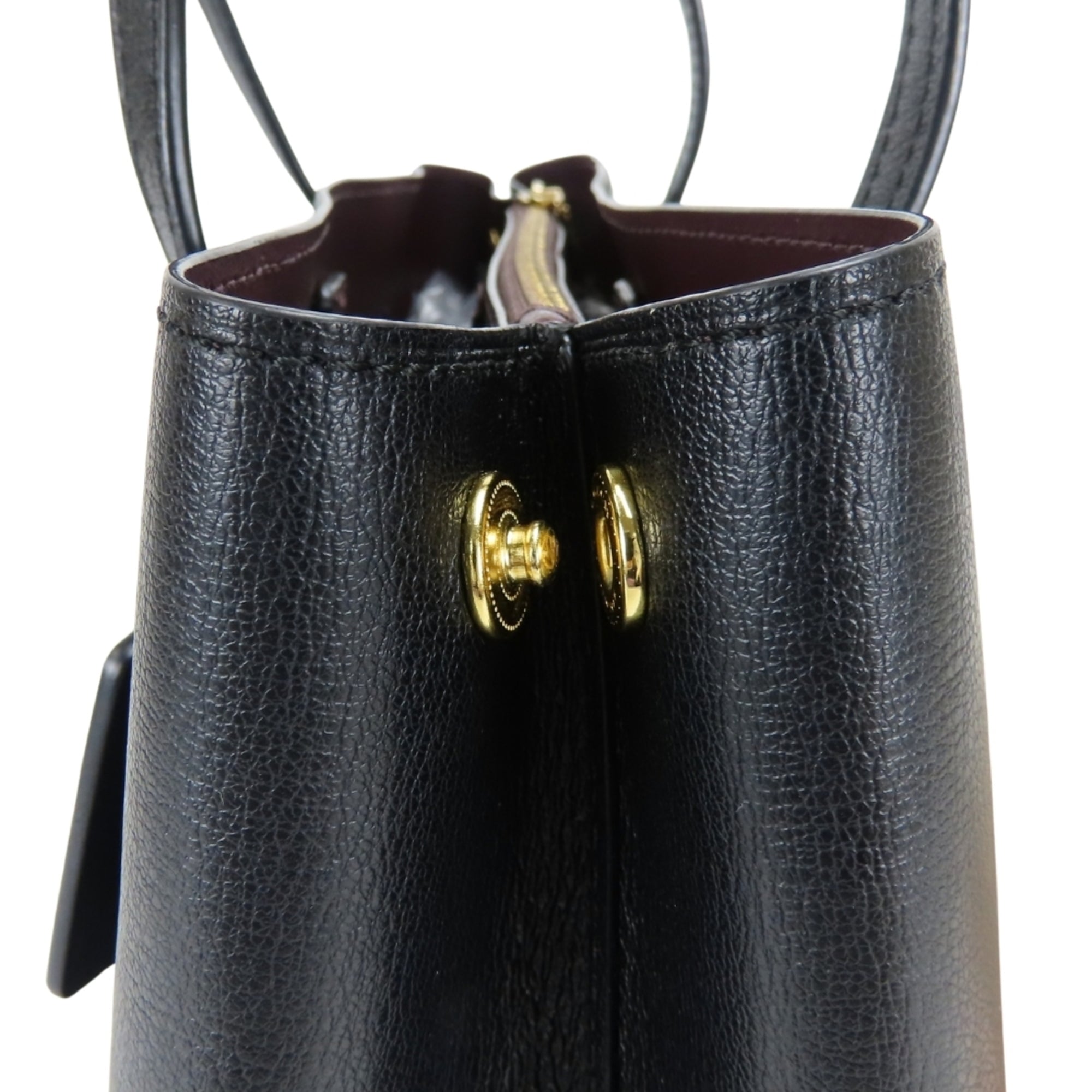 Coach Black Leather Tote Bag (Pre-Owned)
