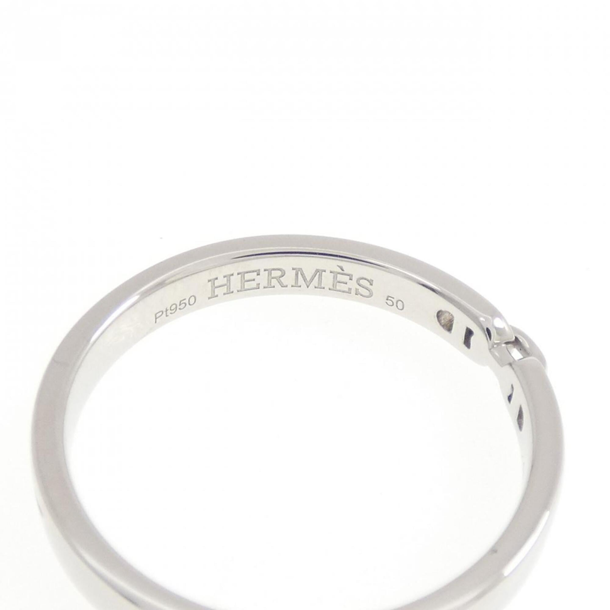Hermes Platinum 950 Band Ring (Pre-Owned)