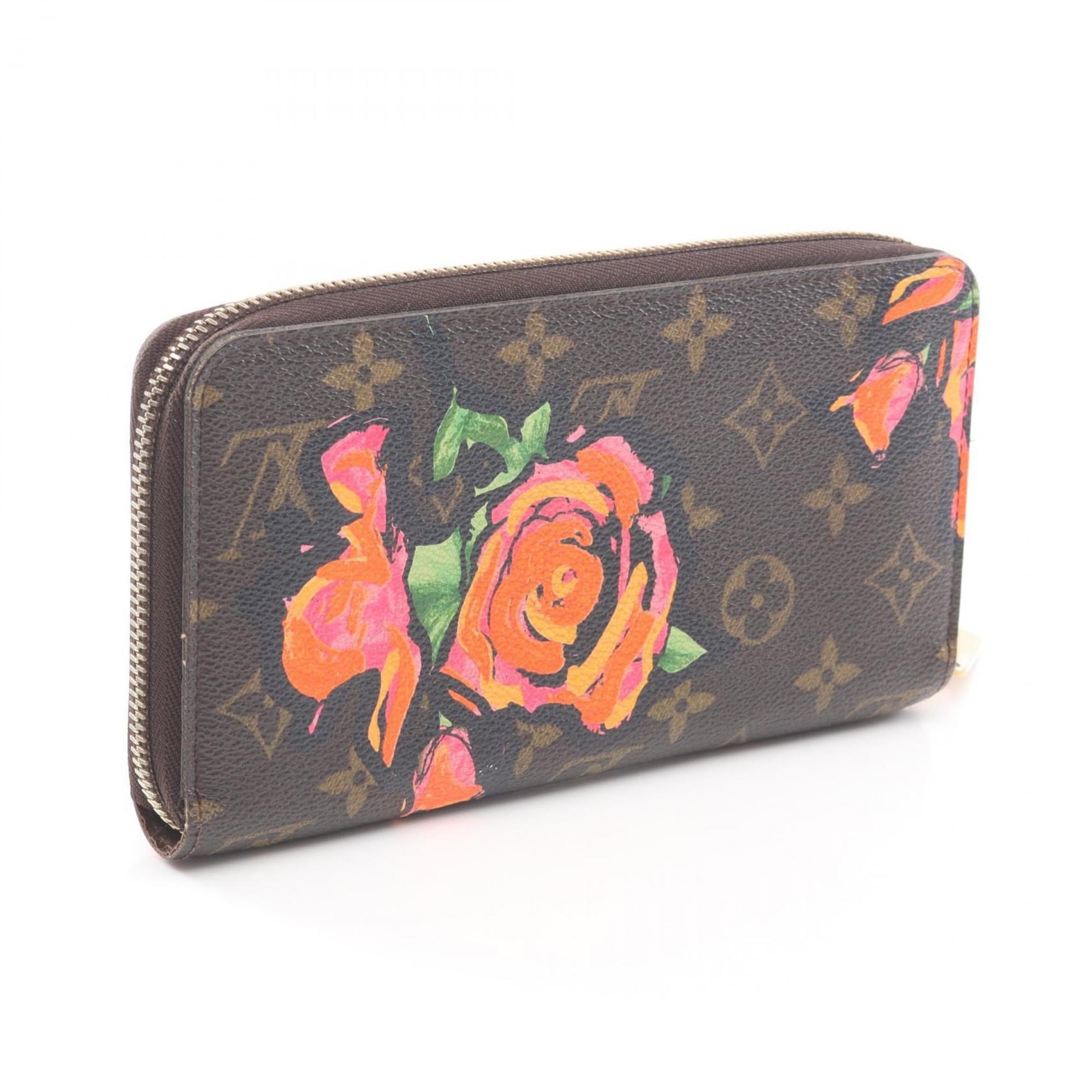 Louis Vuitton Brown Monogram Multi-Color Rose Monogram Rose Long Wallet (Bi-Fold) (Pre-Owned)