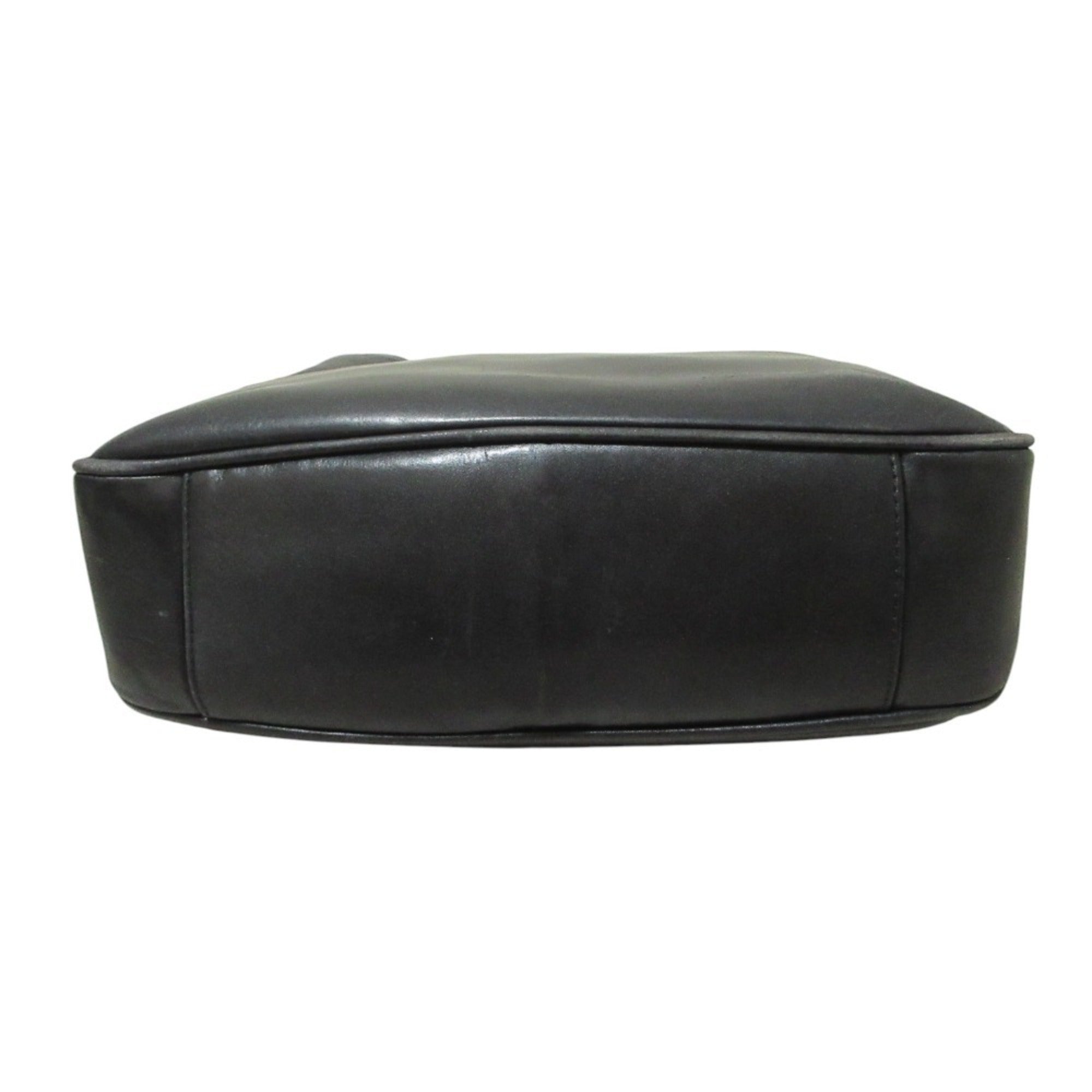 Gucci Black Leather Handbag Shoulder Bag (Pre-Owned)