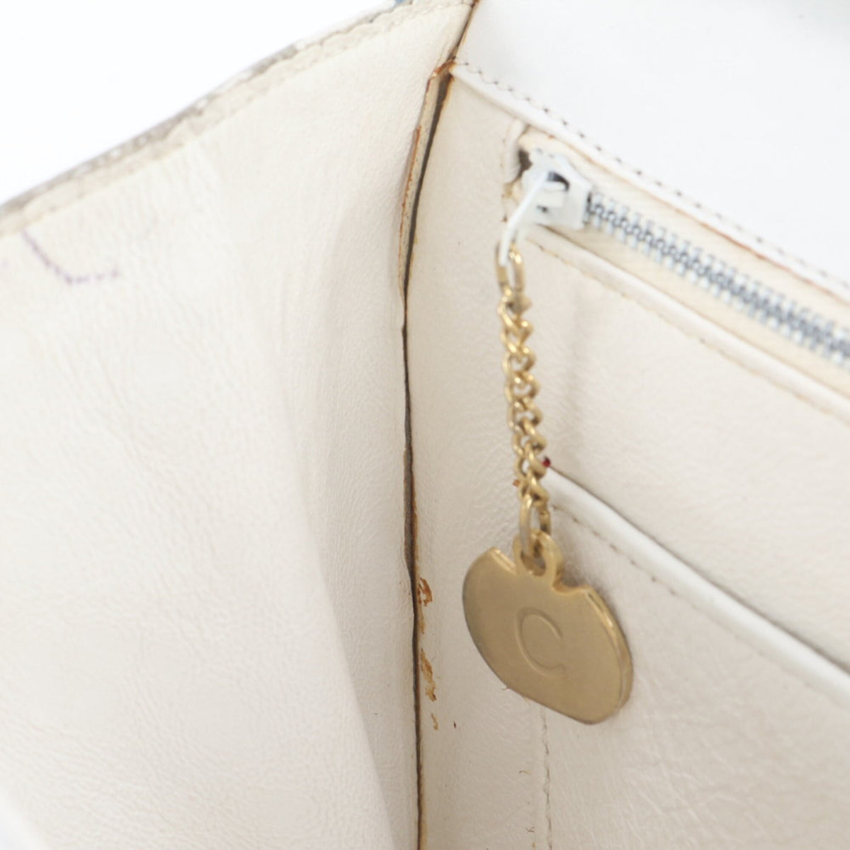 Celine Black White Leather Crossbody Bag Shoulder Bag (Pre-Owned)