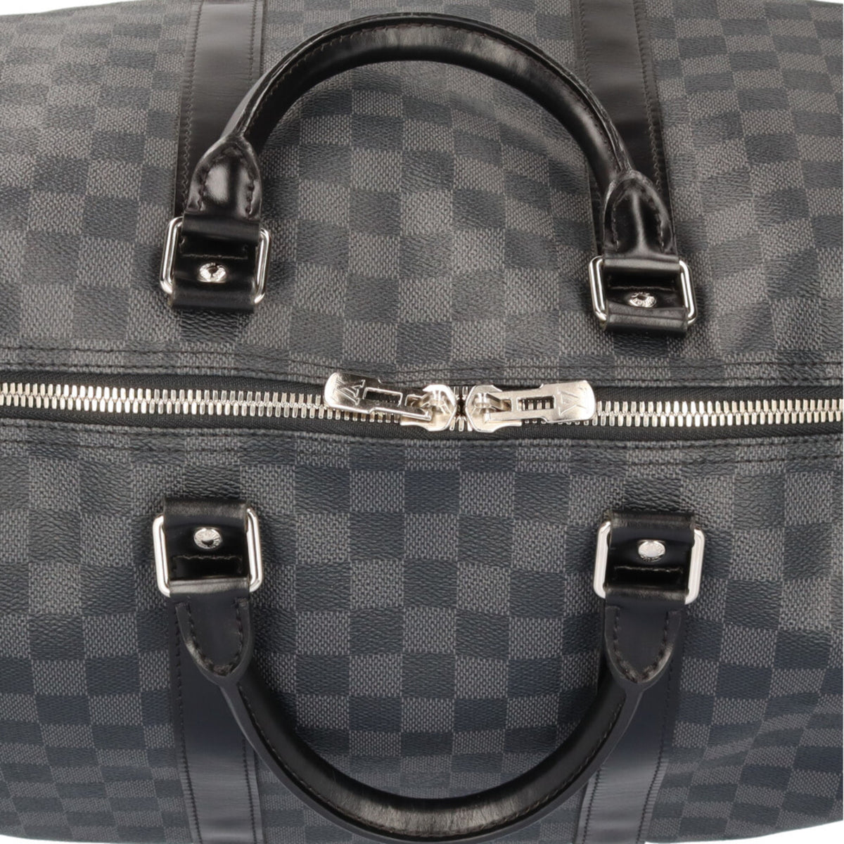Louis Vuitton Black Gray Damier Graphite Canvas Boston Bag (Pre-Owned)