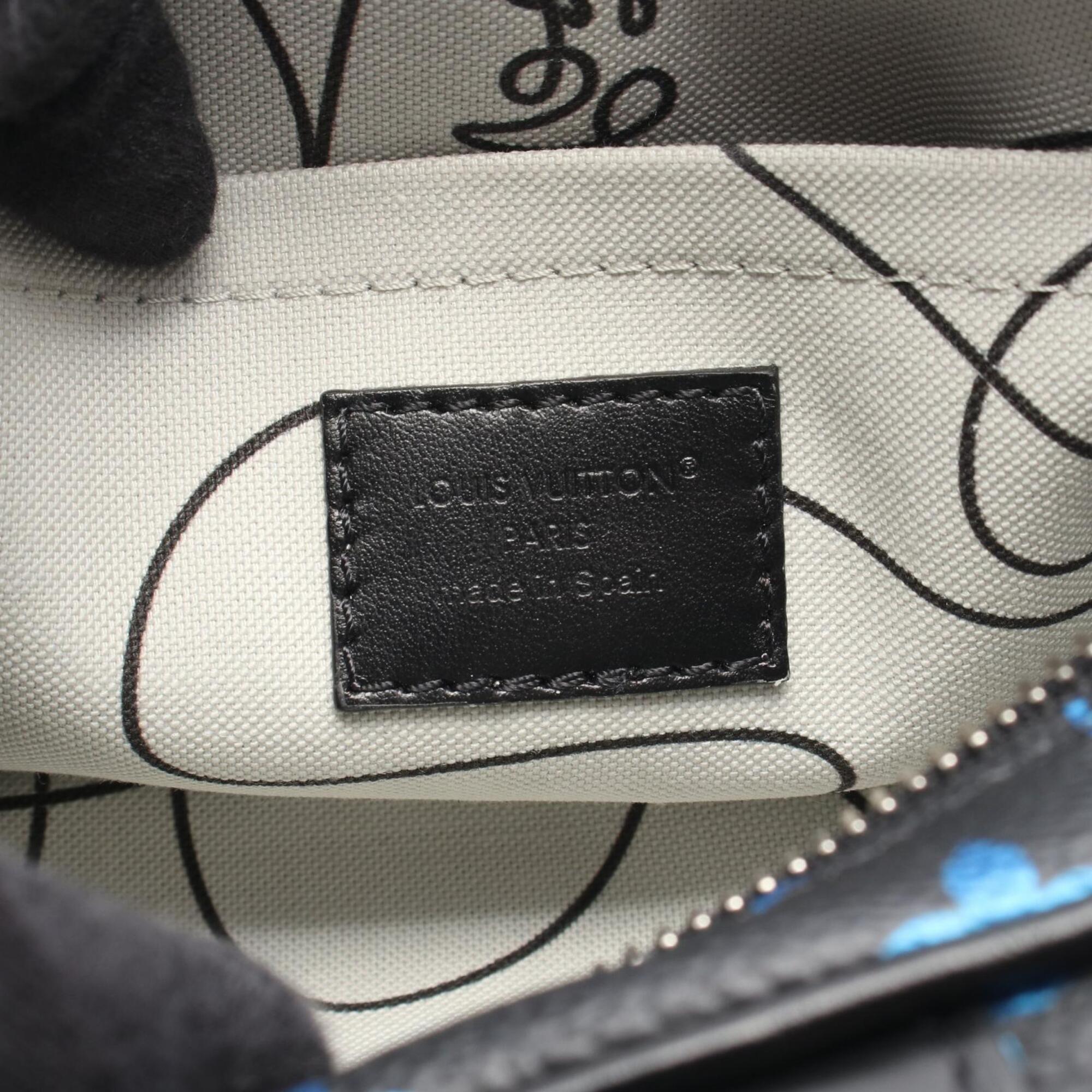 Louis Vuitton Black Multi-Color Pvc Coated Canvas Leather Monogram Shoulder Bag (Pre-Owned)
