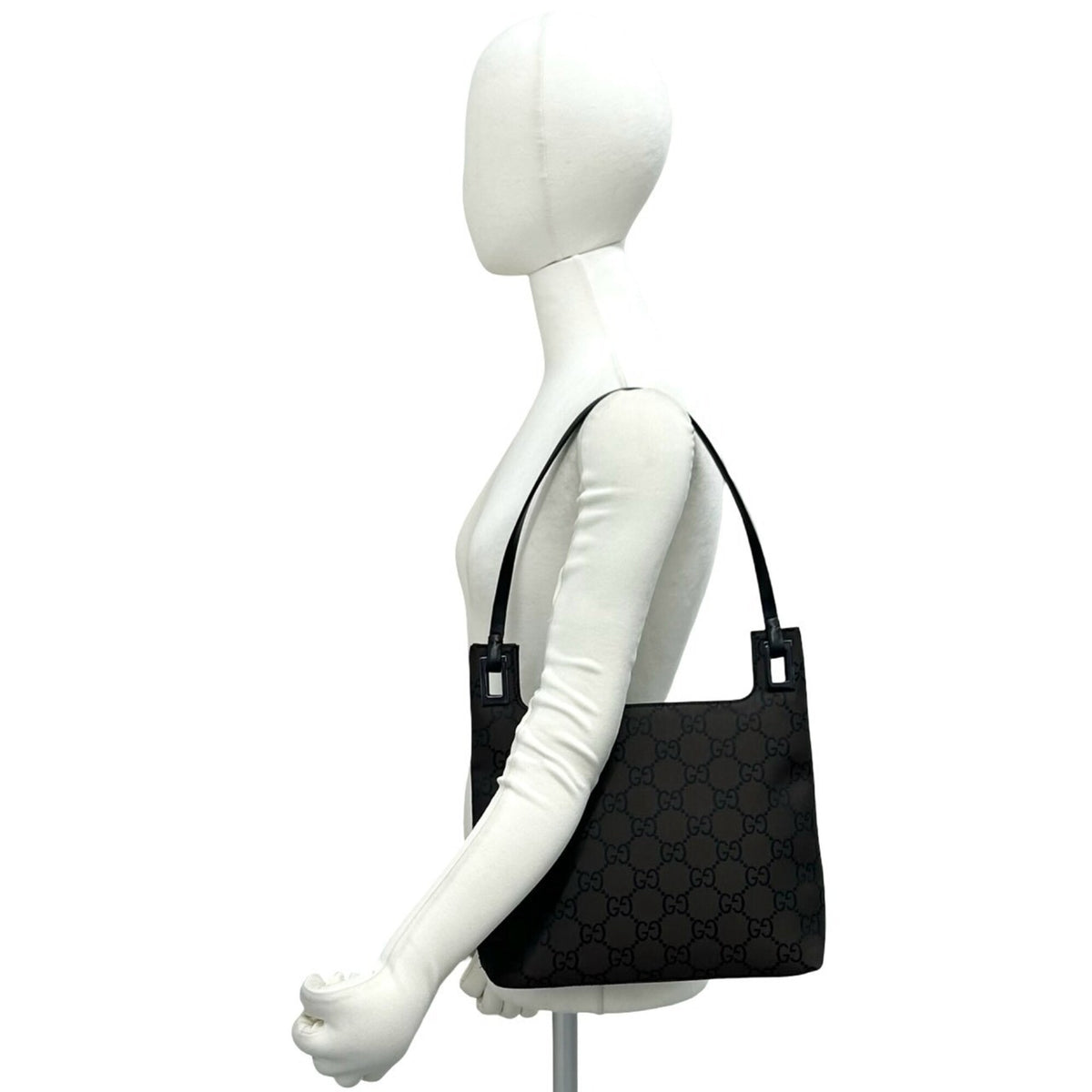 Gucci Brown Canvas Leather Handbag Shoulder Bag Tote Bag (Pre-Owned)