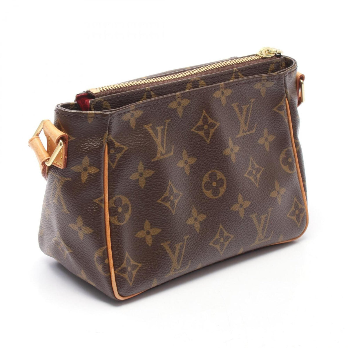 Louis Vuitton Brown Monogram Coated Canvas Leather Handbag Shoulder Bag (Pre-Owned)