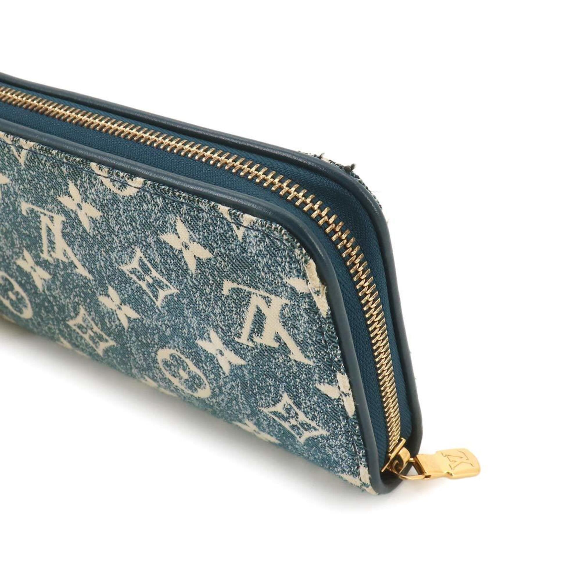 Louis Vuitton Blue Monogram Jacquard Denim Long Wallet (Bi-Fold) (Pre-Owned)