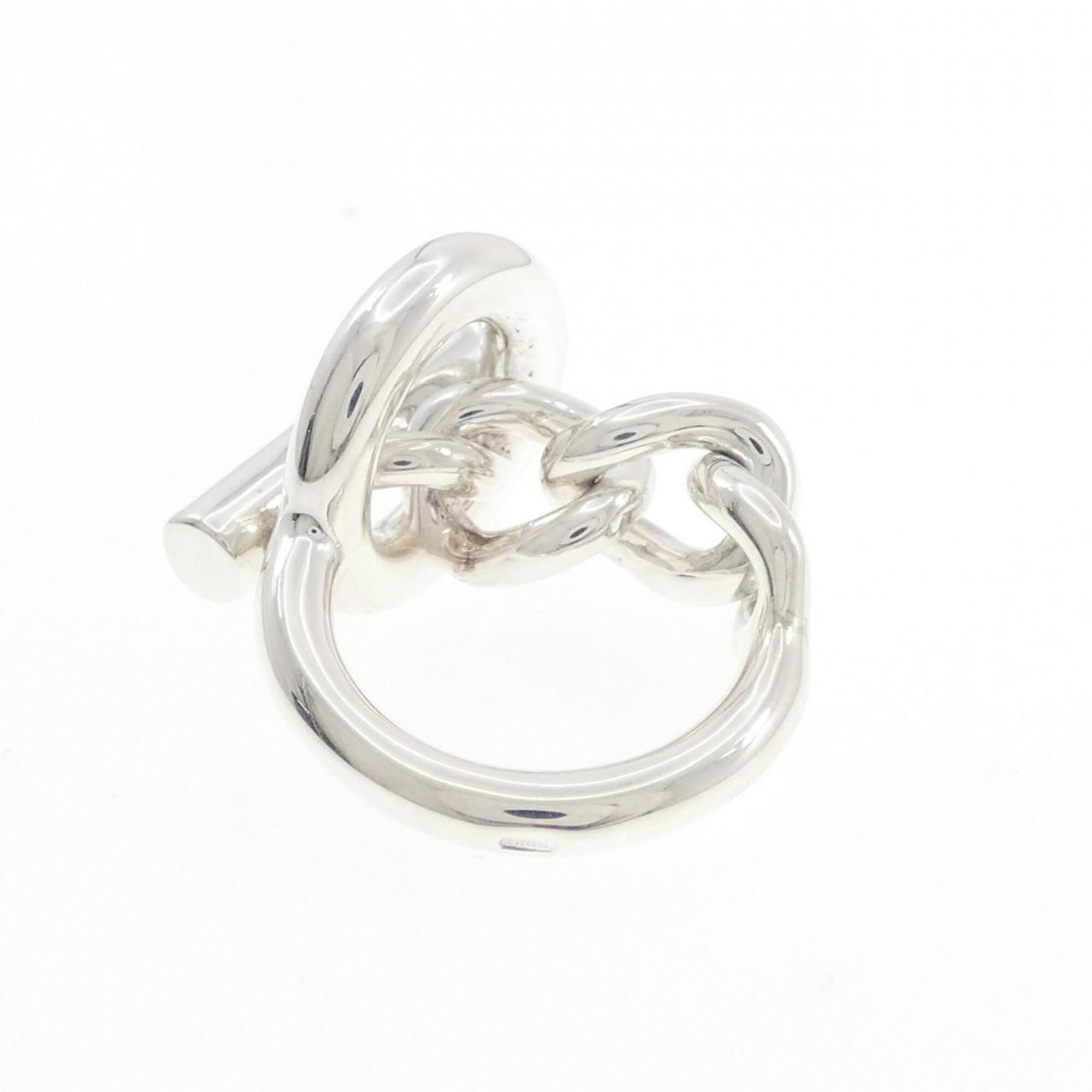 Hermes Silver 925 Band Ring (Pre-Owned)