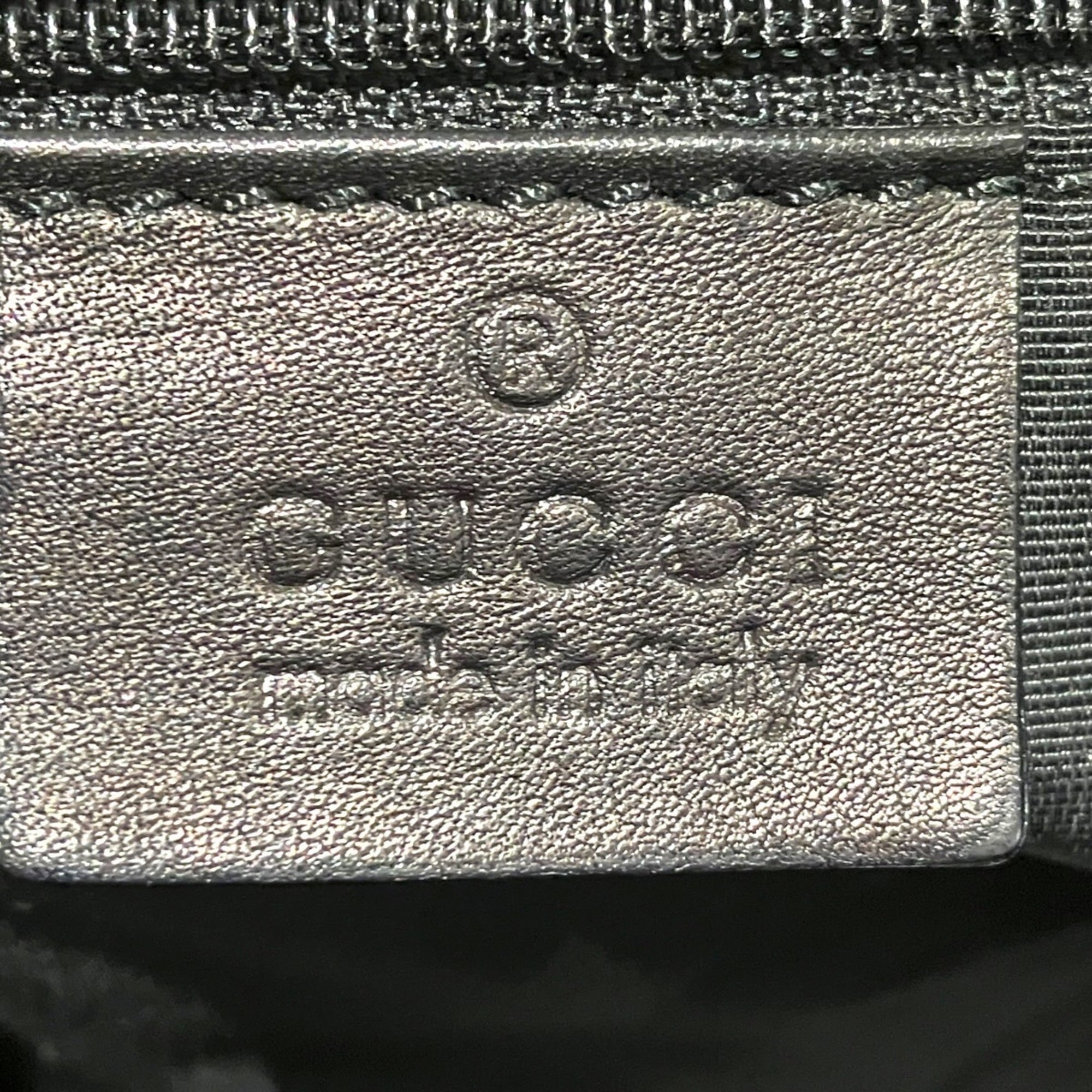 Gucci Gray Canvas Leather Shoulder Bag (Pre-Owned)