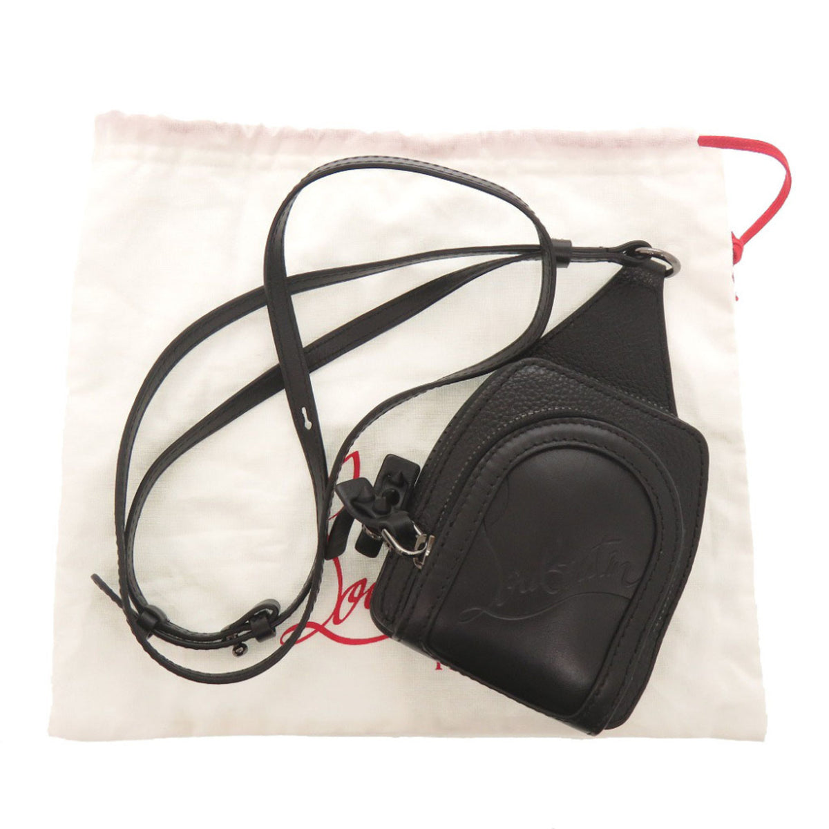 Christian Louboutin Black Leather Shoulder Bag (Pre-Owned)